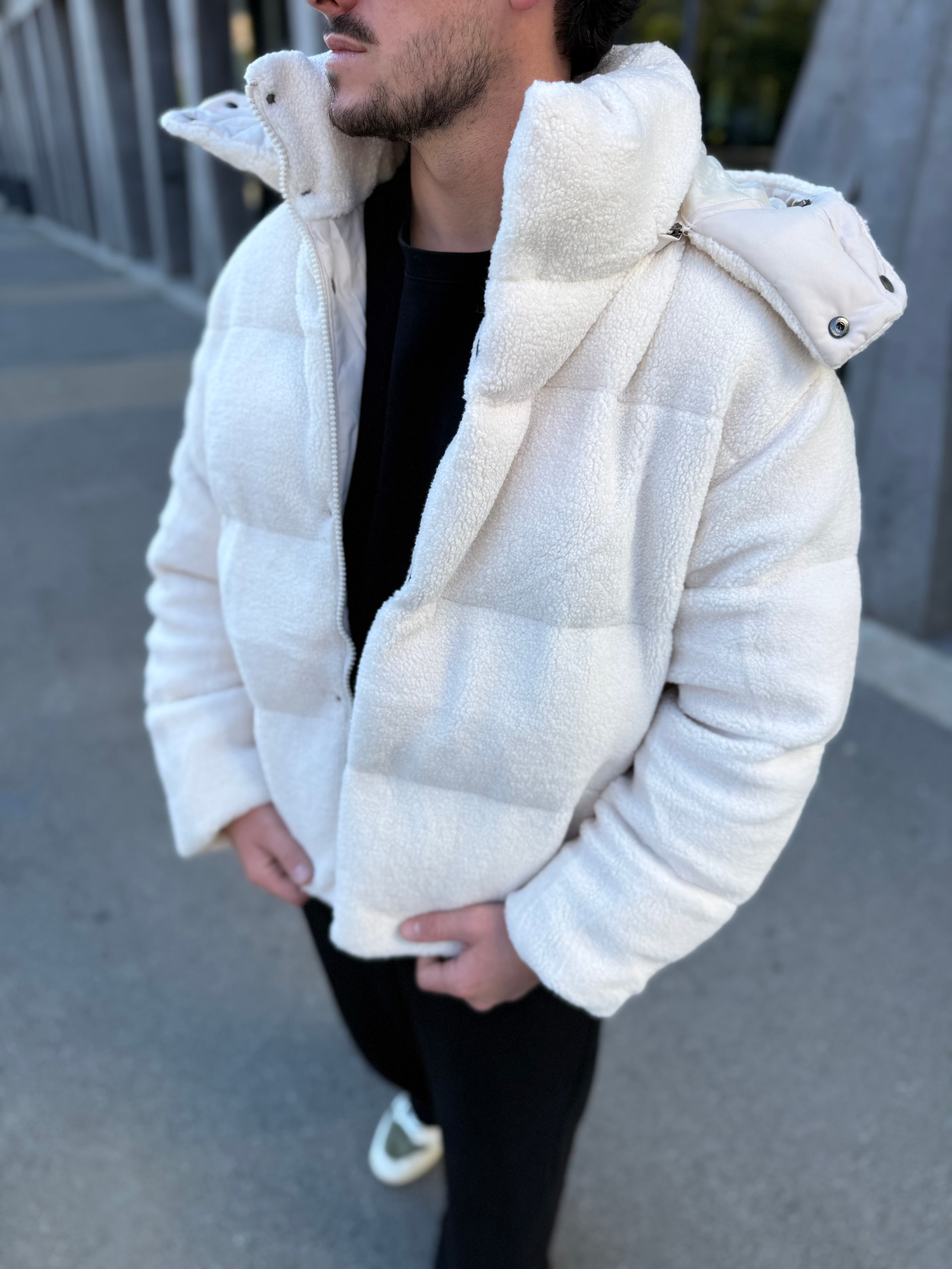 Veste laine beige