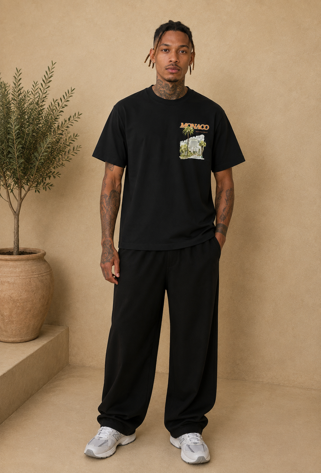 T-Shirt Monaco noir