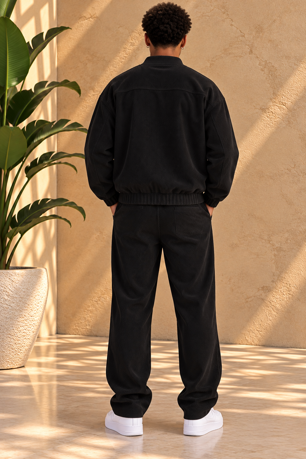 Ensemble velvet noir velours côtelé