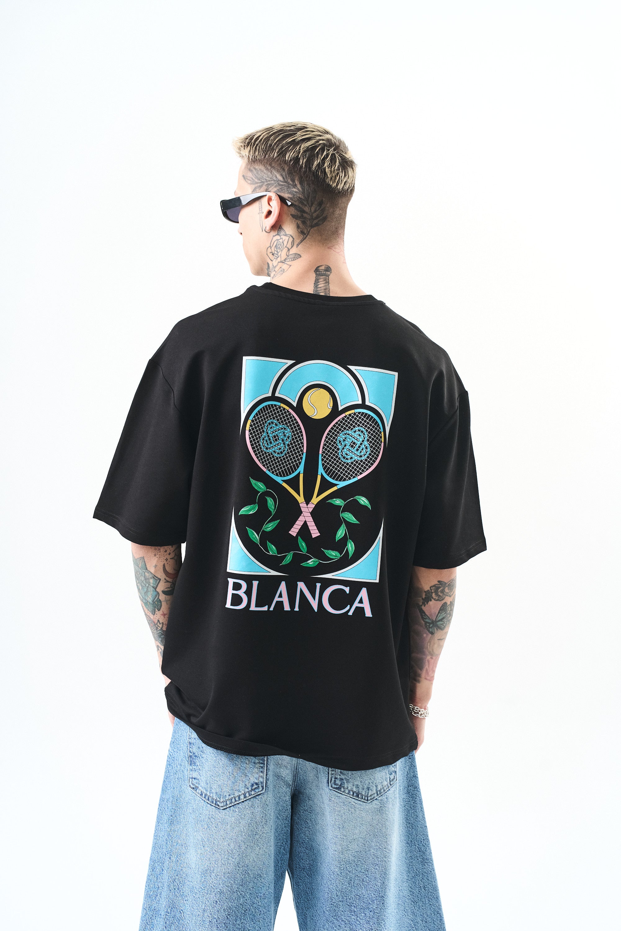 T-shirt Blanca raquette noir