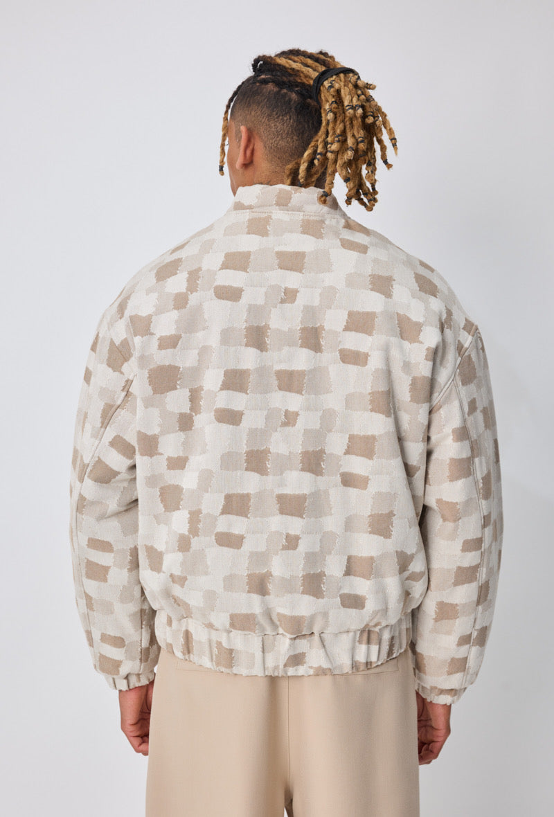 Veste motif beige