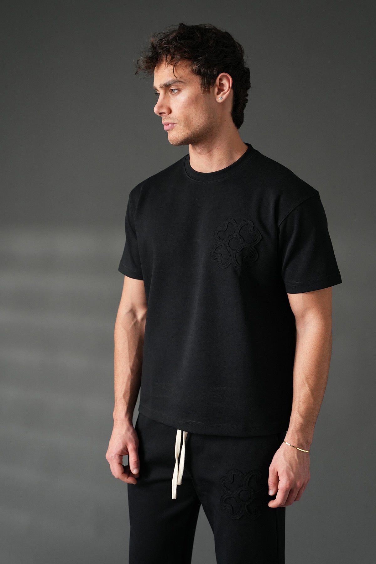 Ensemble T-shirt + pant trèfle noir