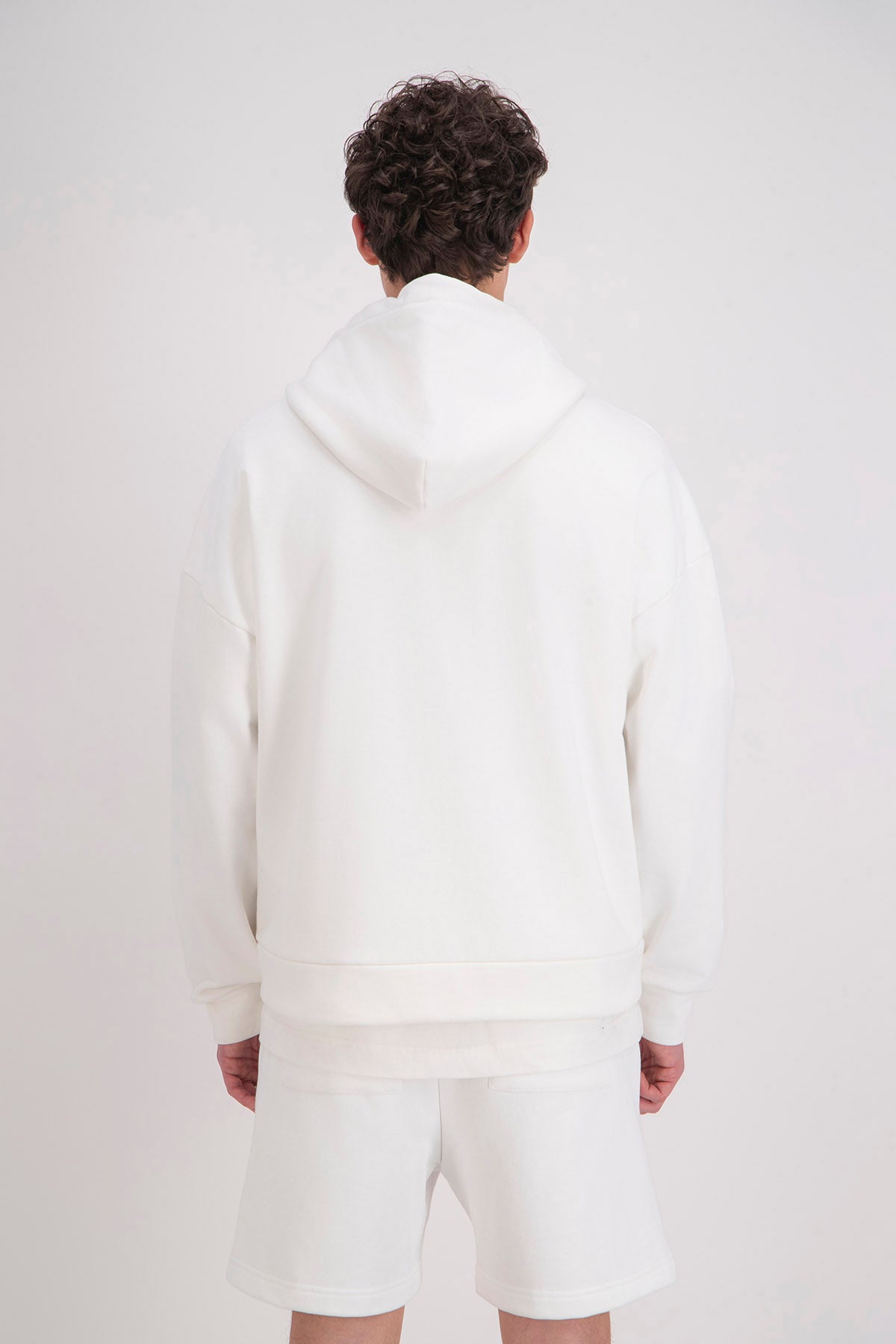 Veste / Sweat zip capuche blanc Cœur rouge