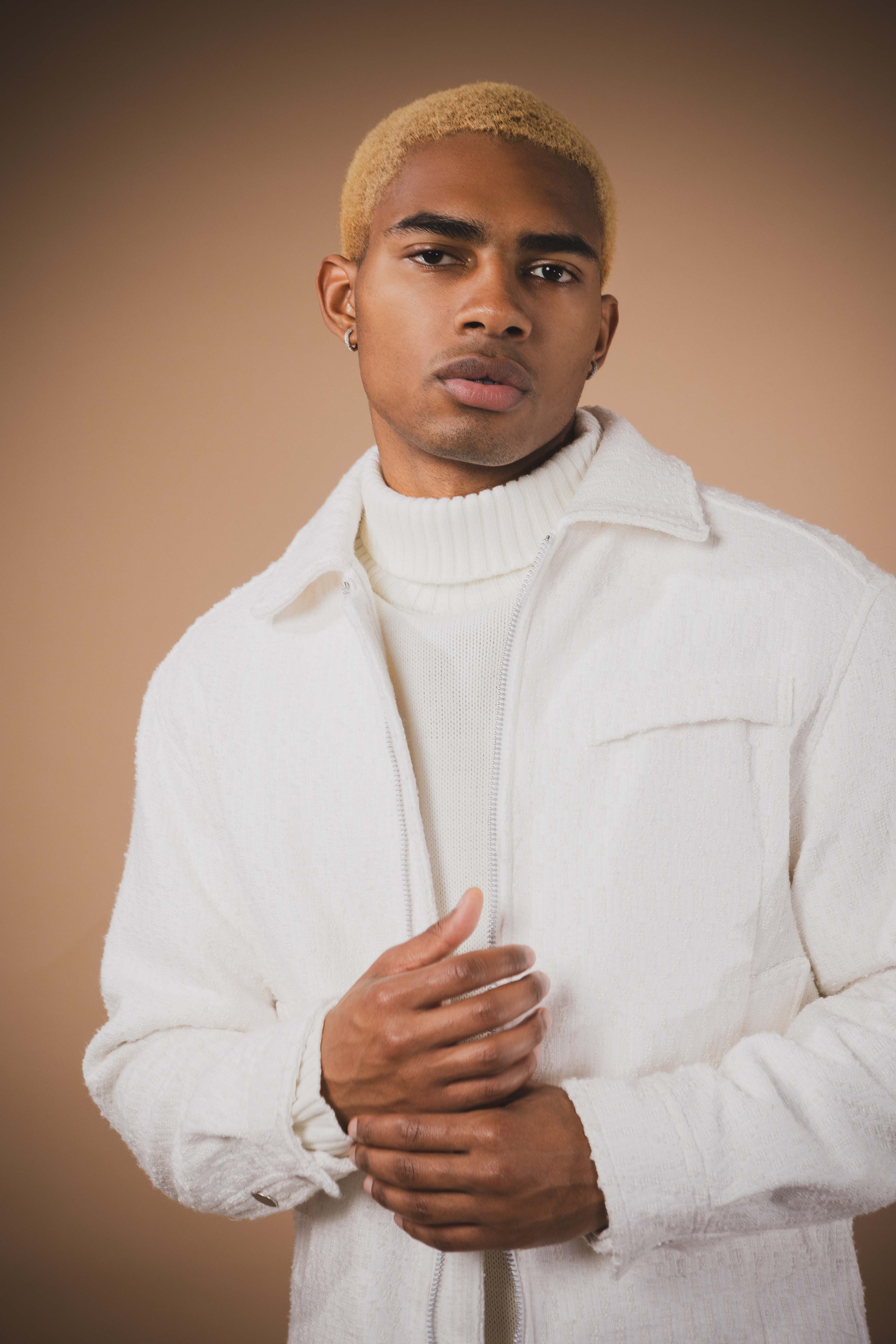 Veste blanche texturée