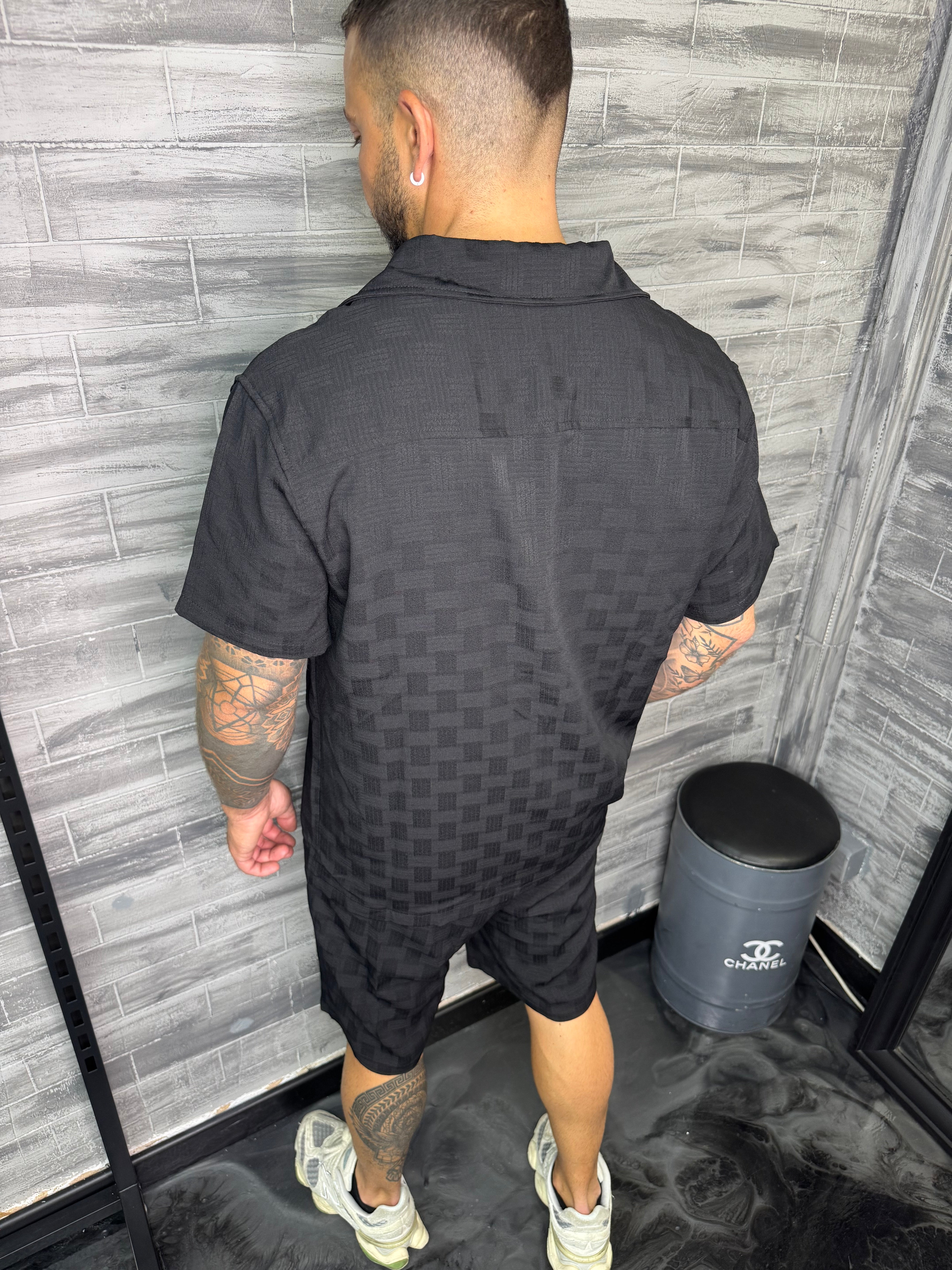 Ensemble Malta short + chemise noir