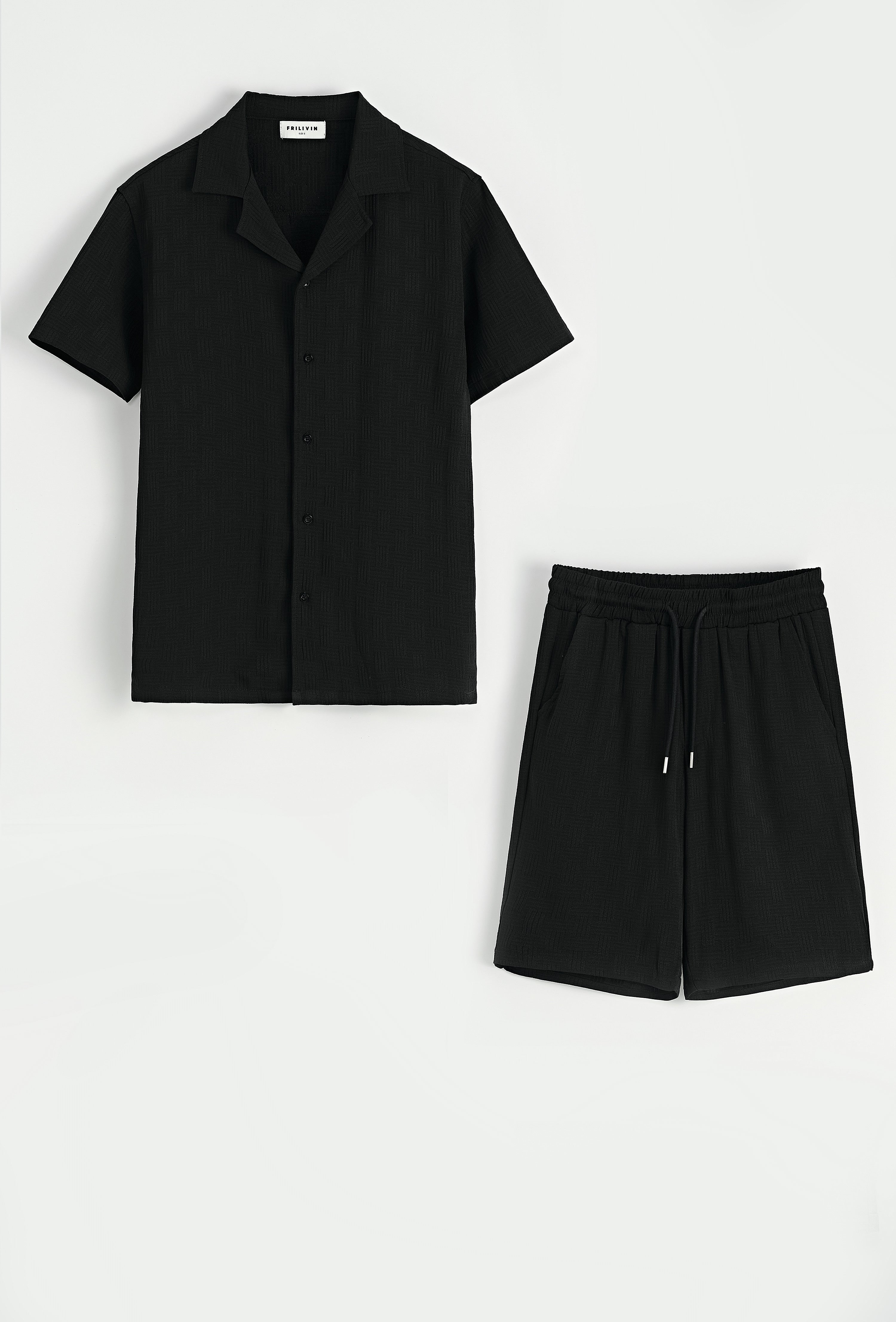 Ensemble Malta short + chemise noir
