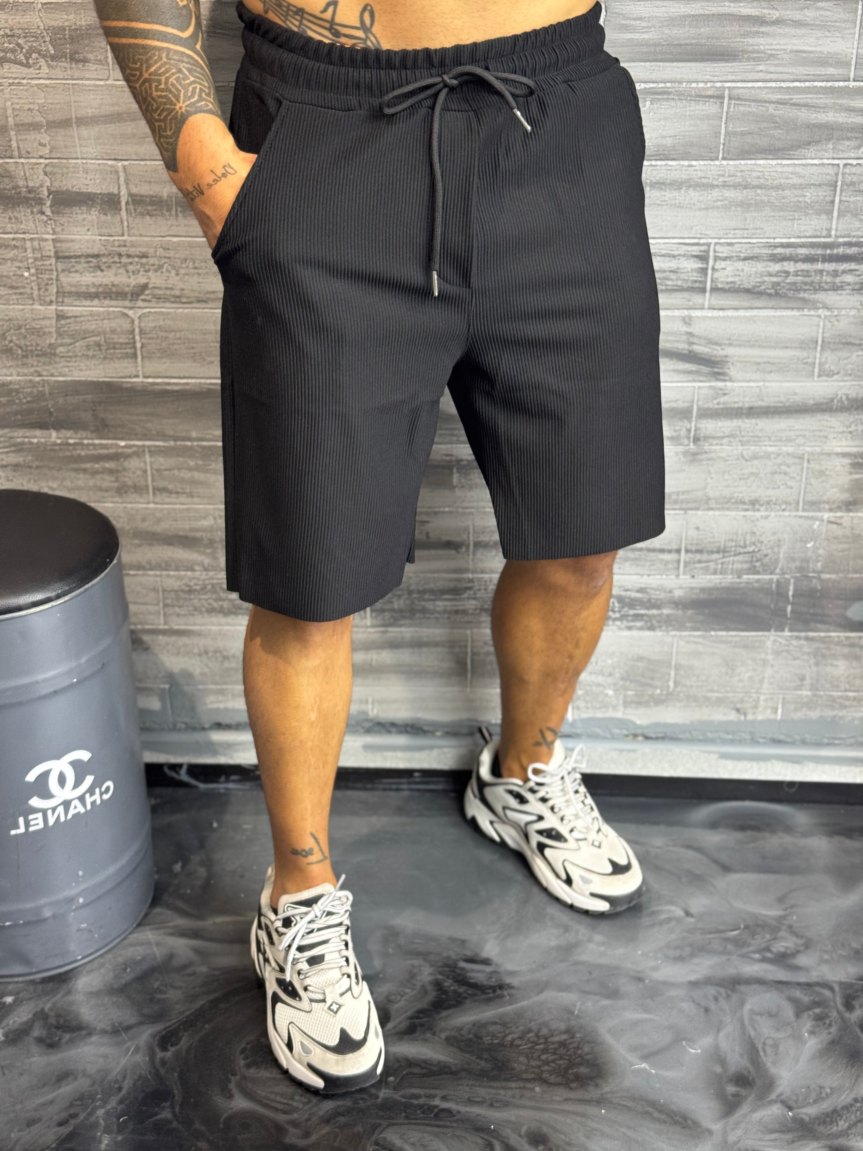 Ensemble Pablo short + chemise noir