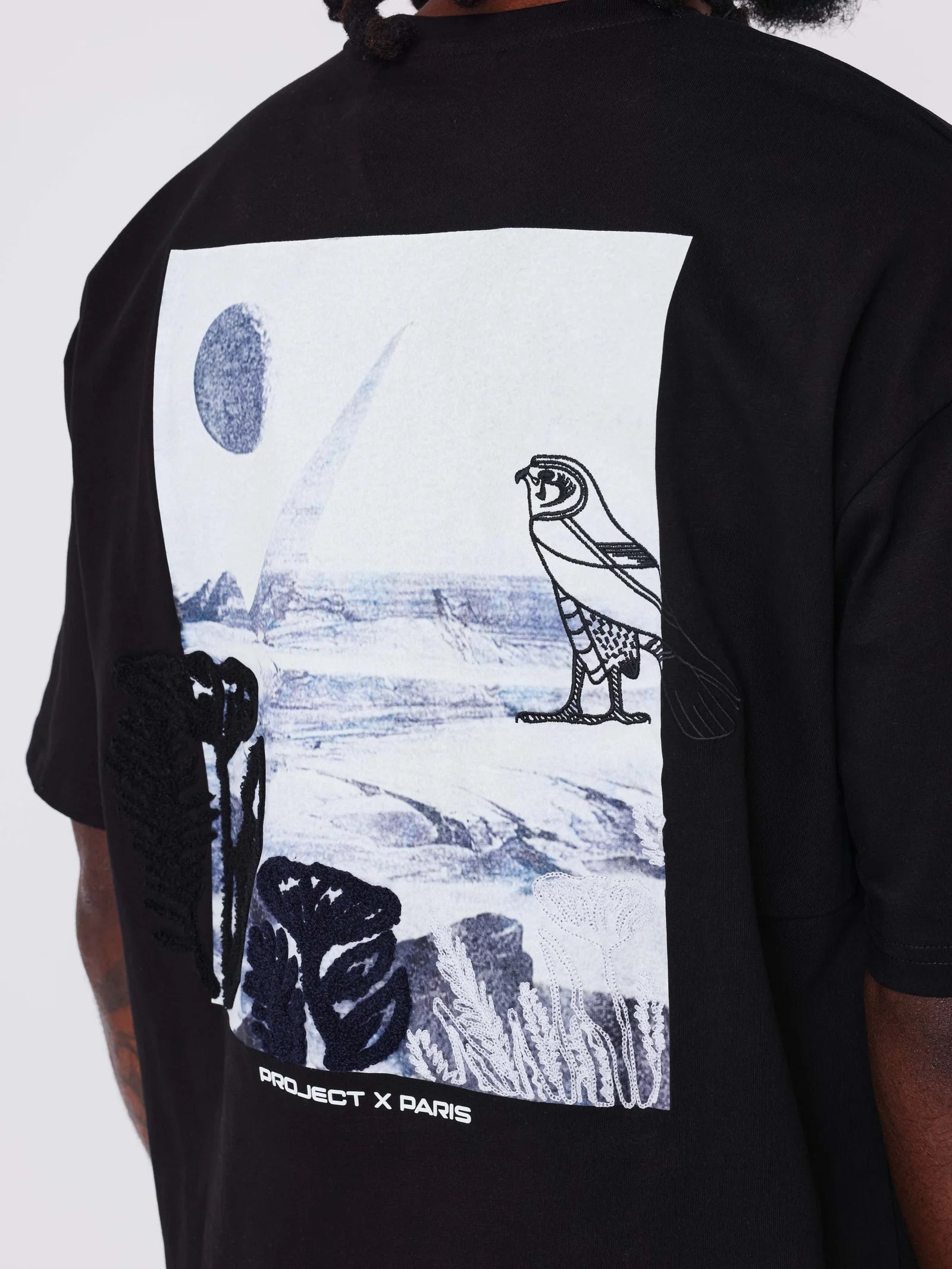 PXP - T-shirt noir brodé