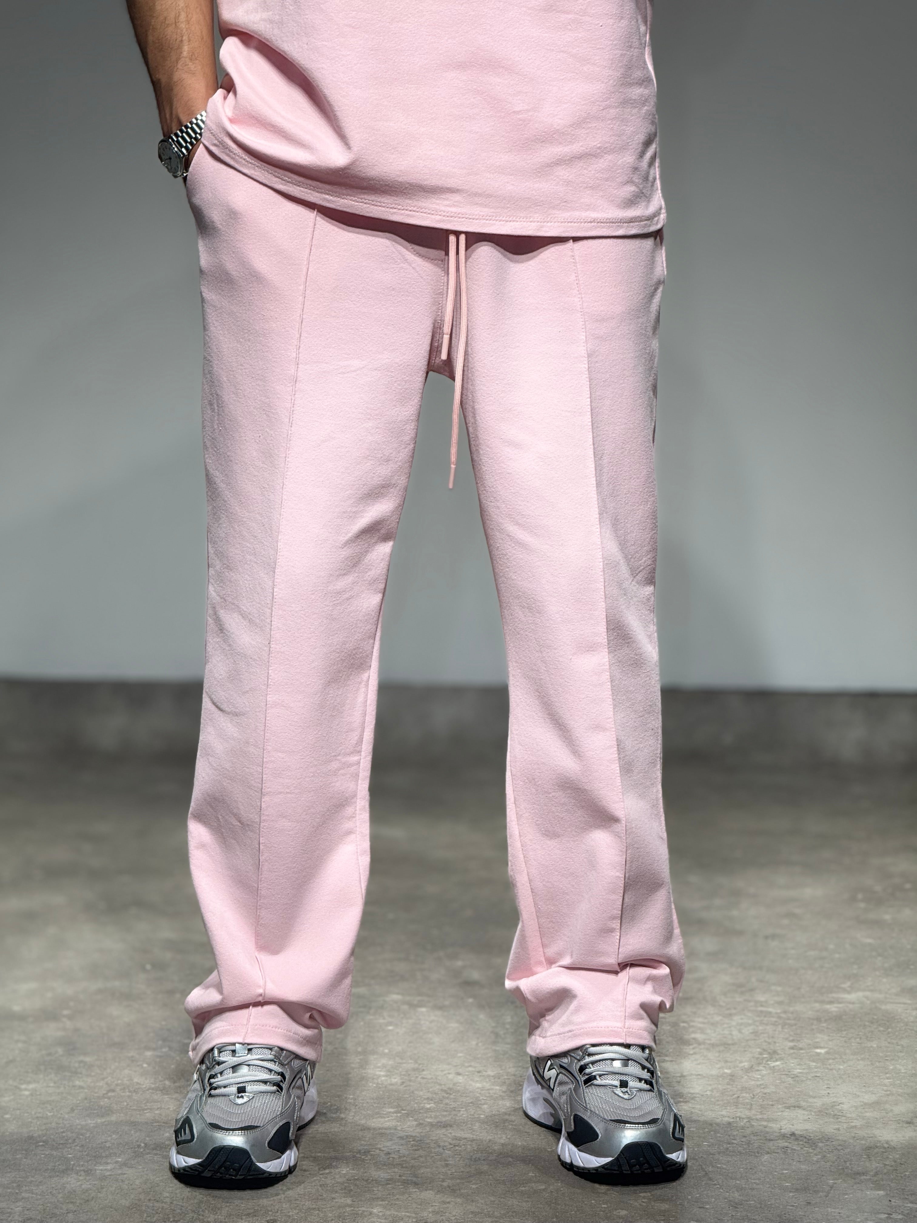 Ensemble Basic t-shirt pantalon rose