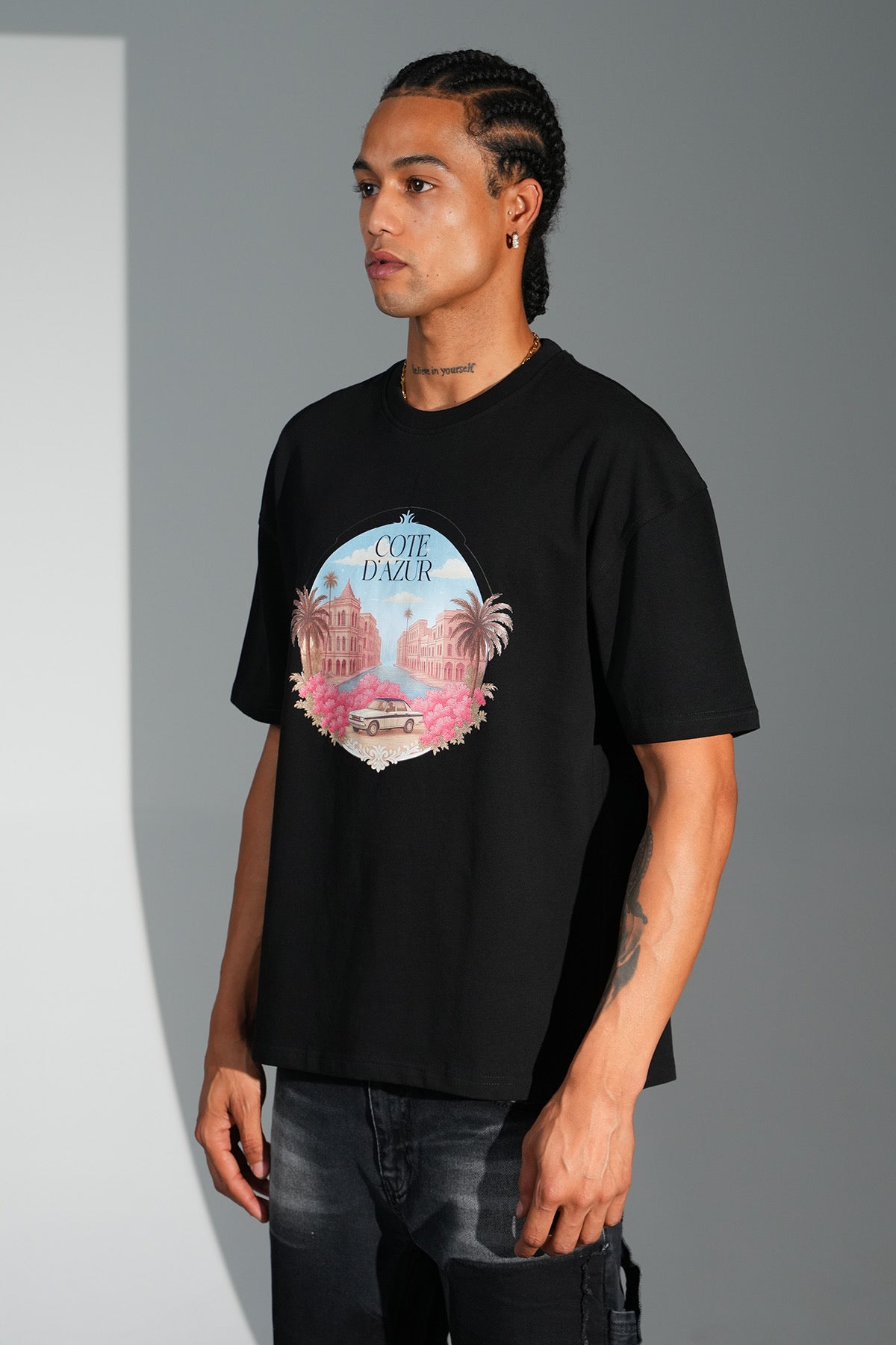 T-Shirt côte d’Azur noir