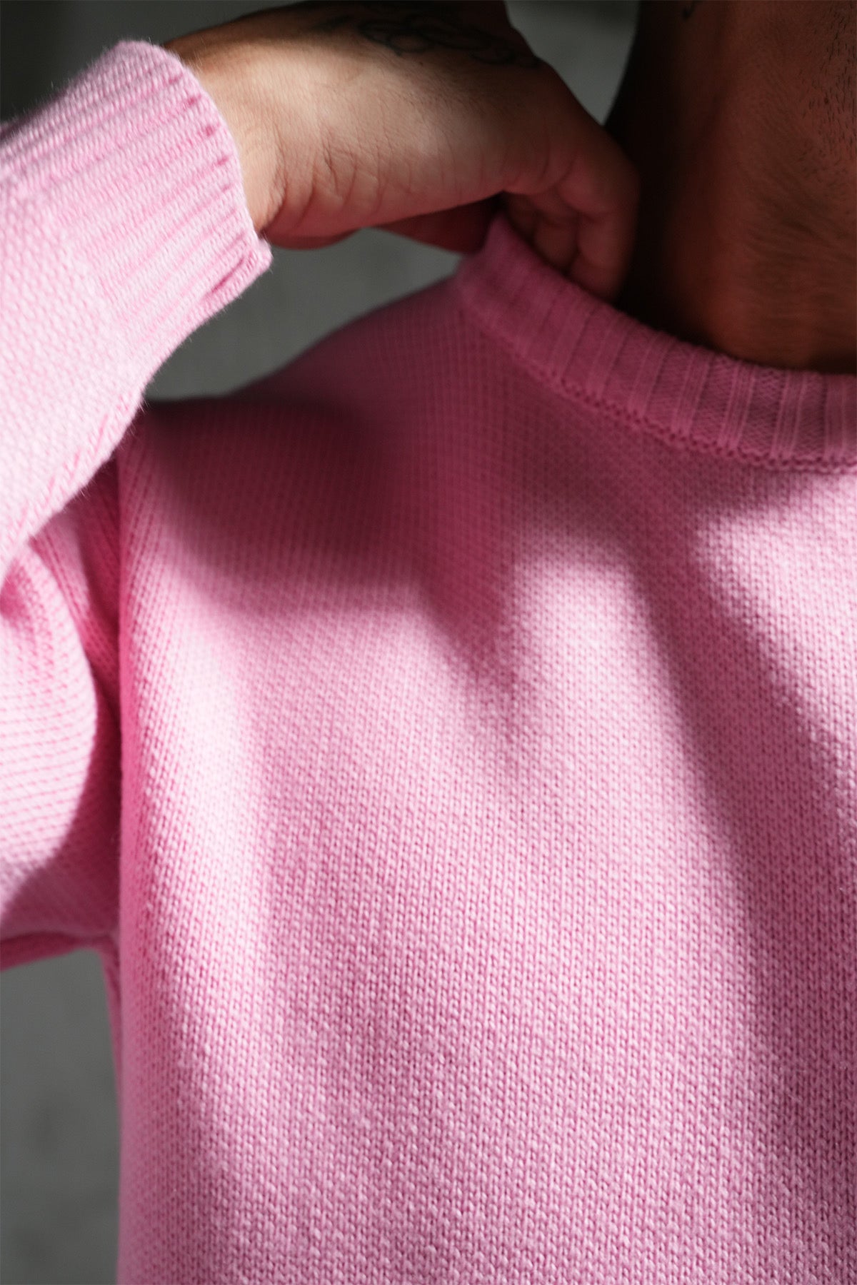 Pull épais maille rose