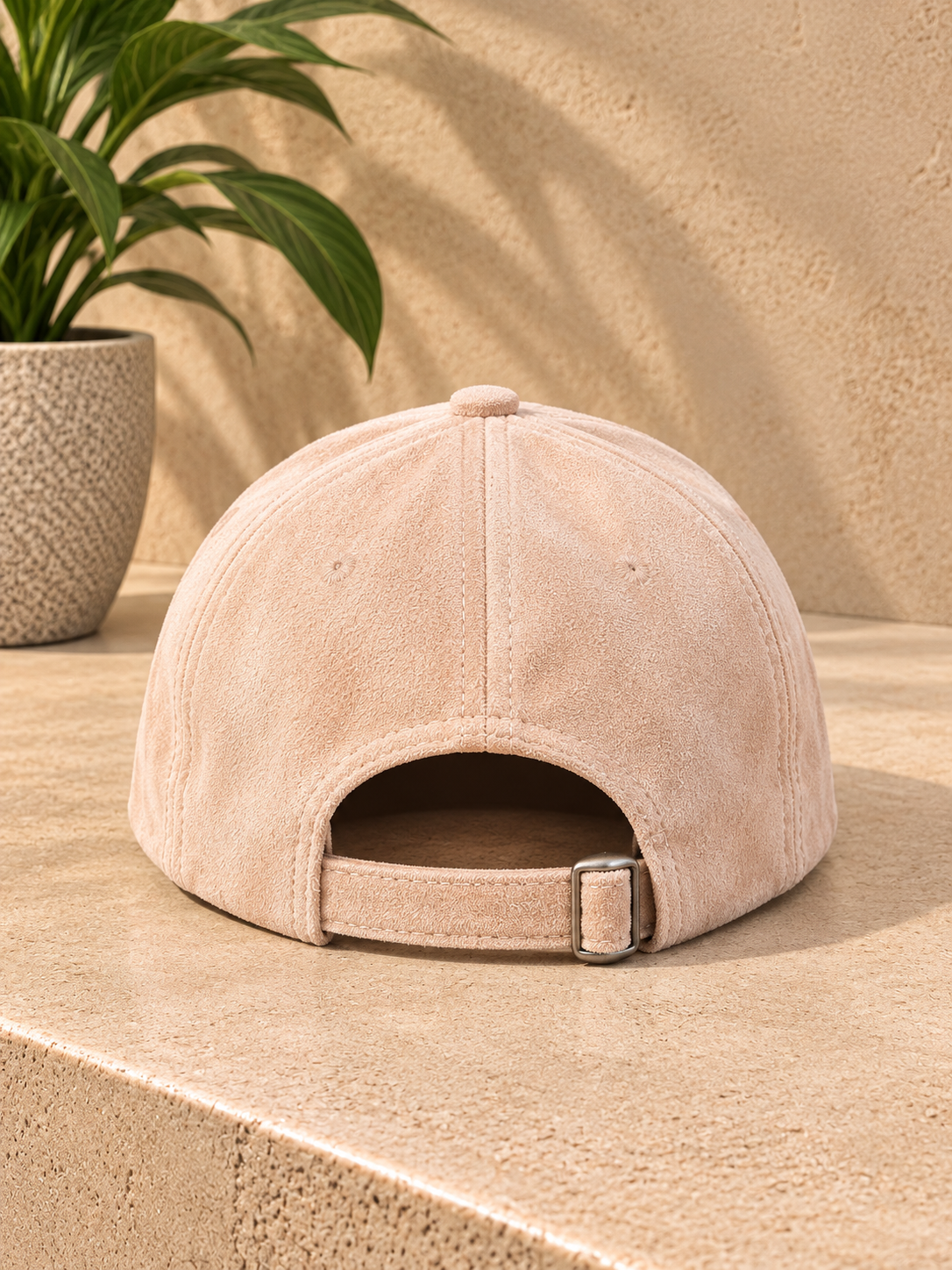 Casquette daim rose