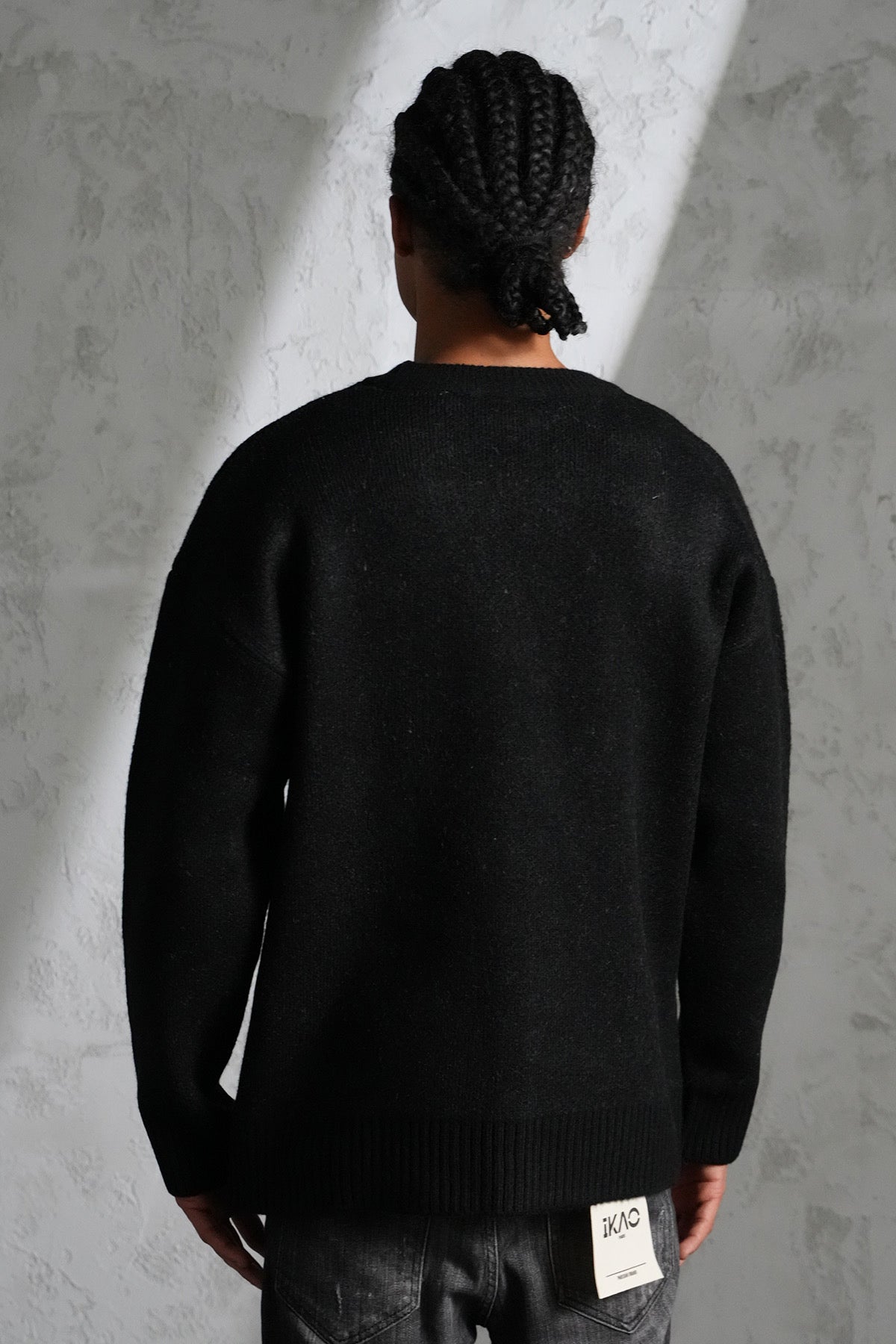 Pull maille noir Cœur
