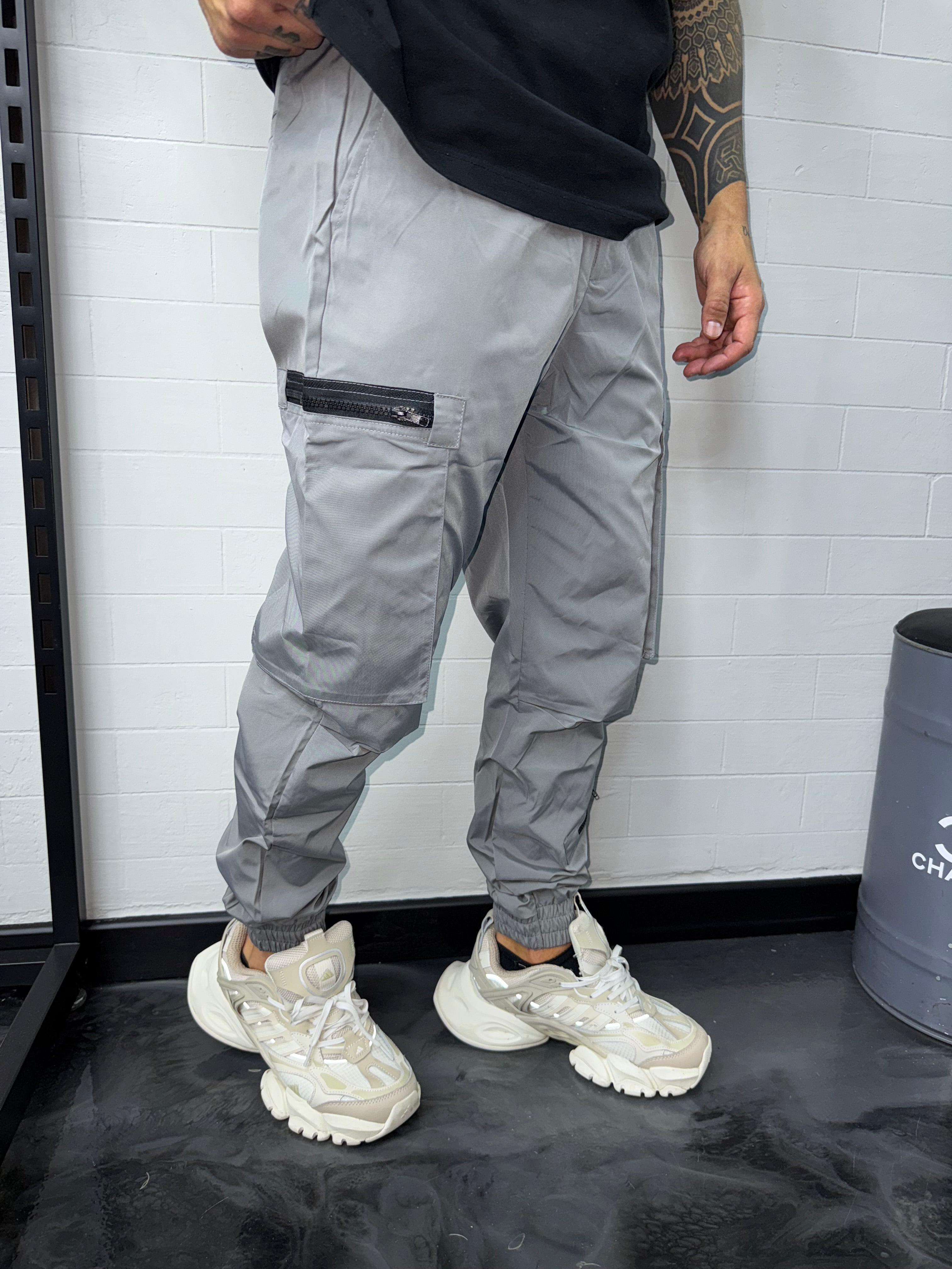 Cargo zip gris