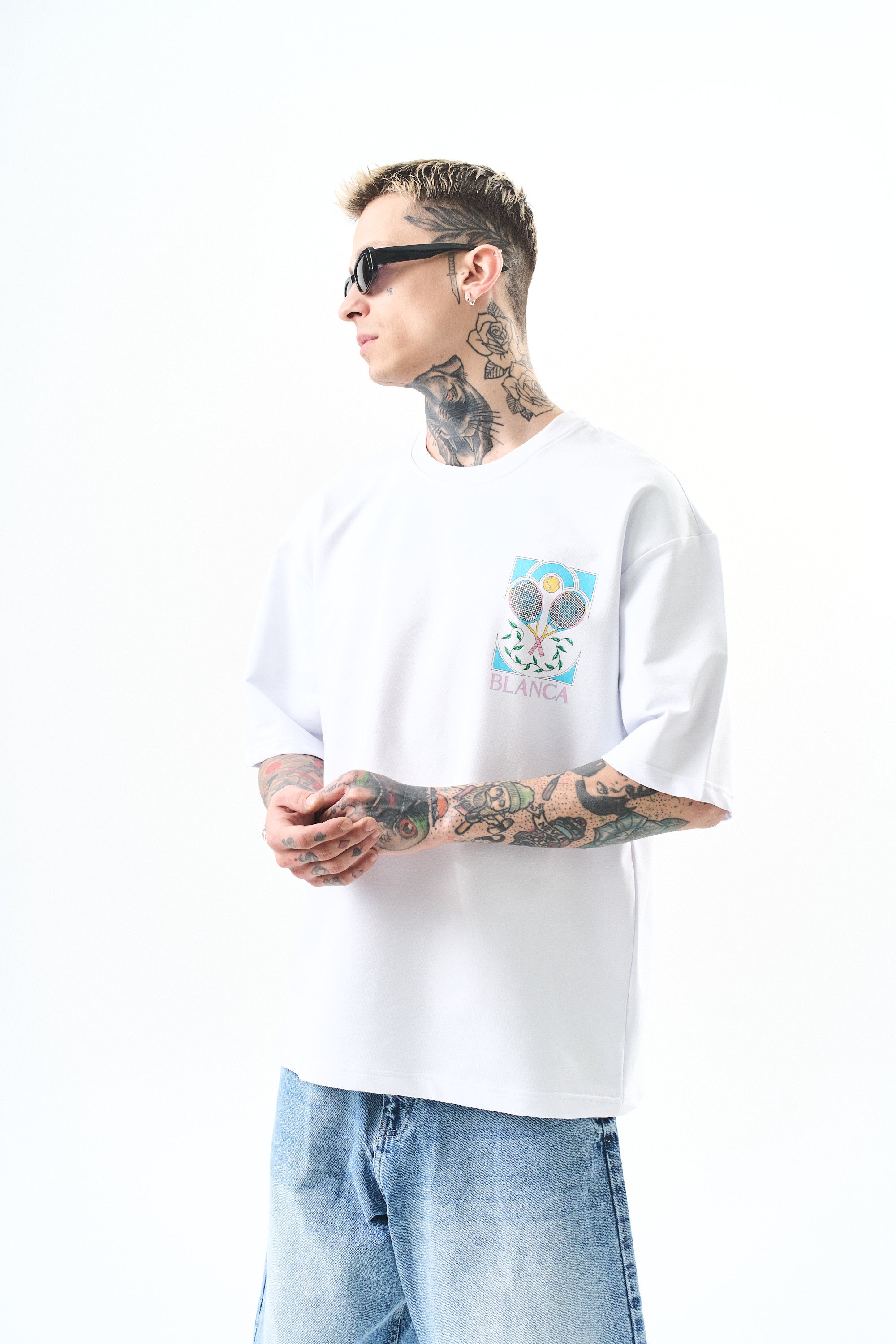 T-shirt Blanca raquette blanc