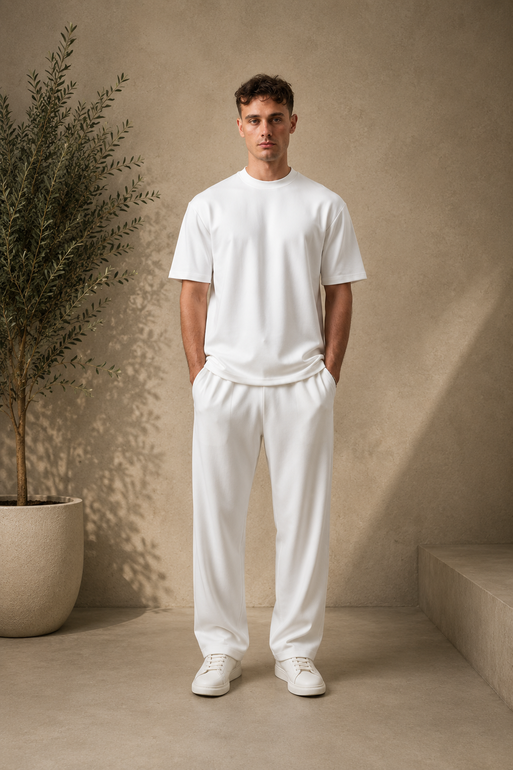 Ensemble T-shirt + pant Néoprène blanc
