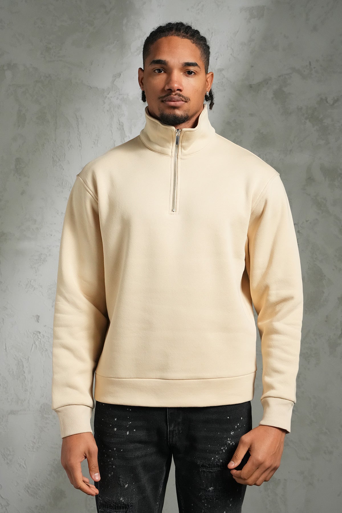 Sweat Zip beige