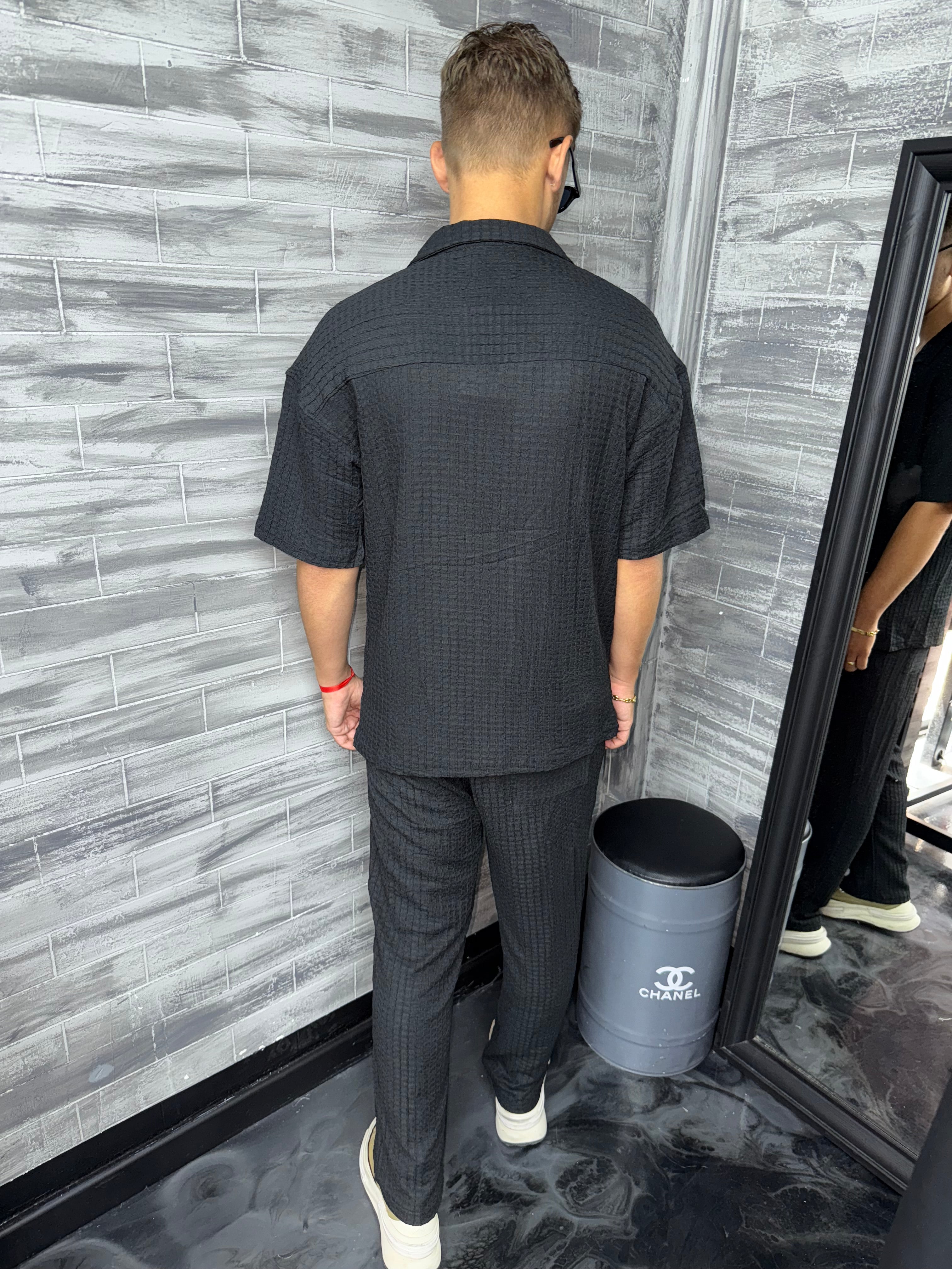 Ensemble Palma chemise + pantalon noir