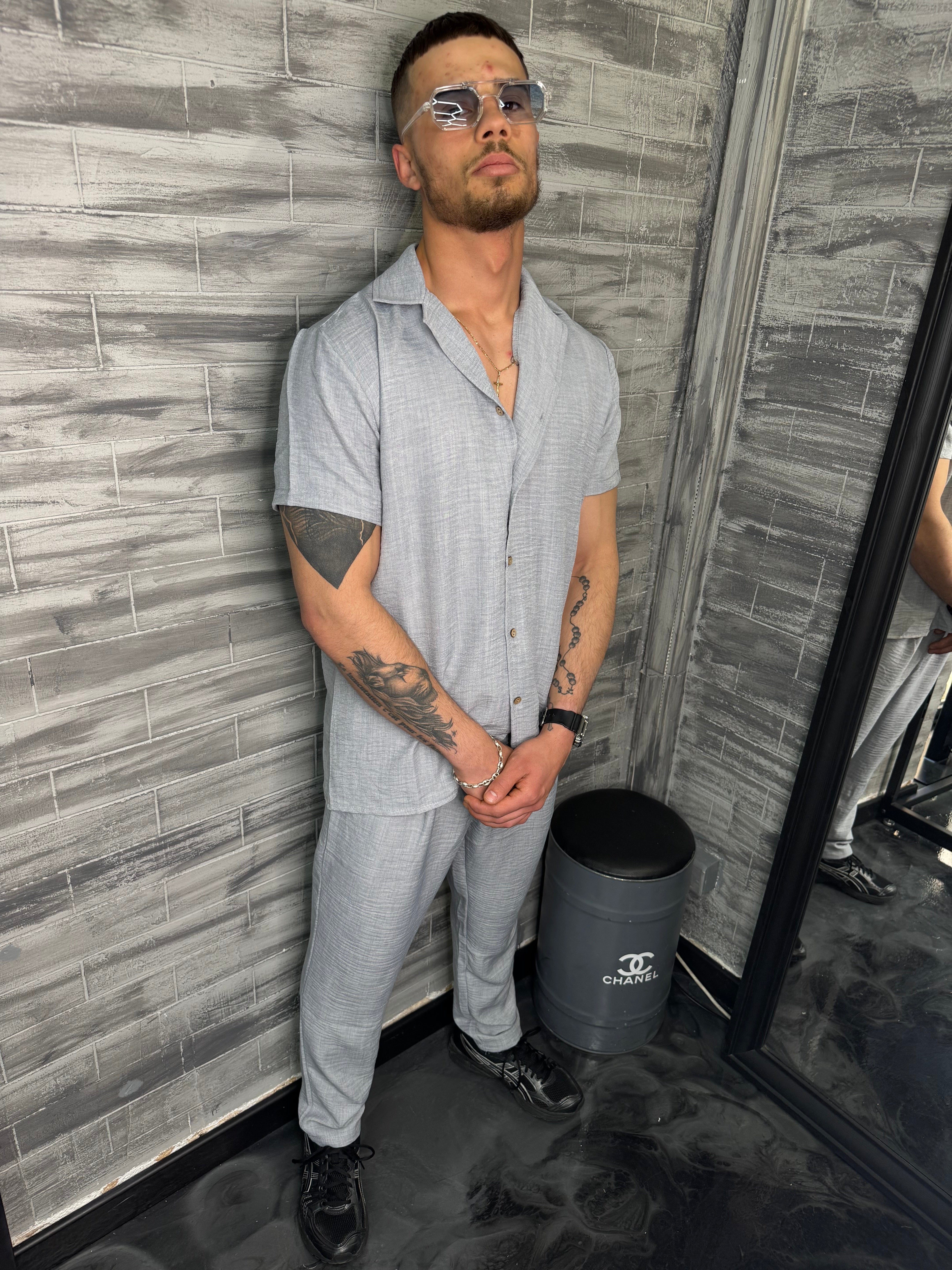 Ensemble Ibiza Lin gris