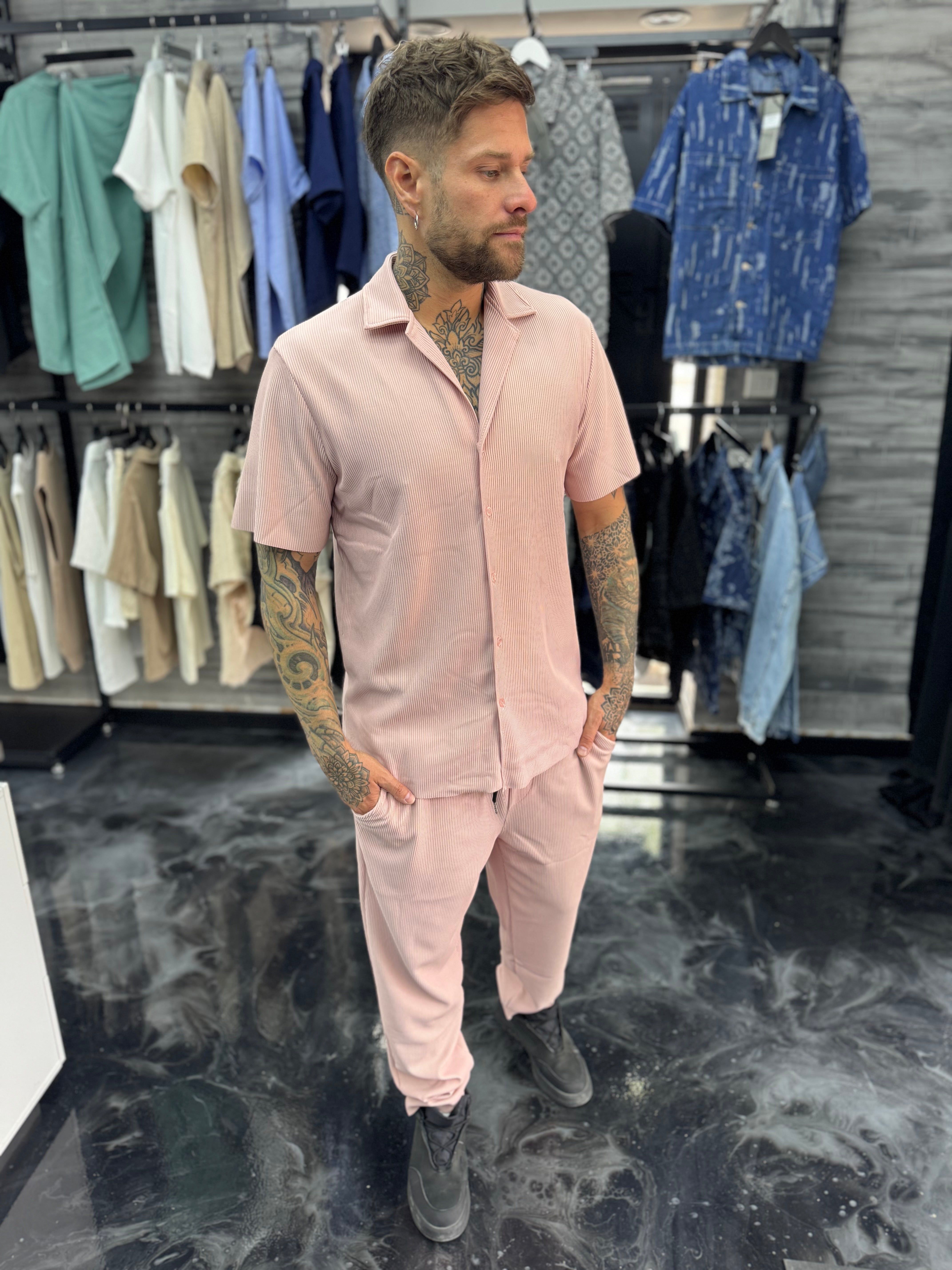 Ensemble Pablo Chemise pantalon Rose