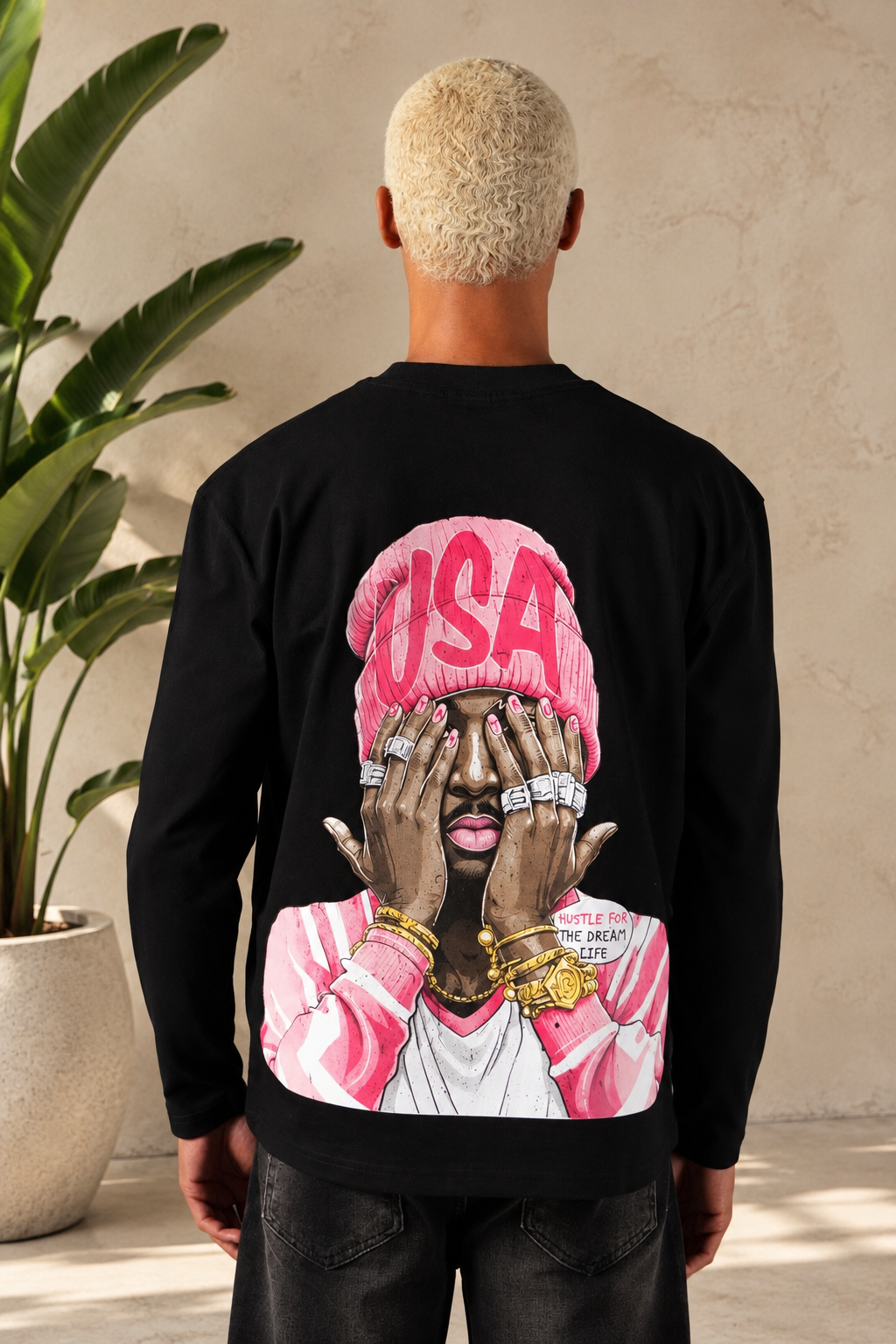 T-Shirt manche longue Thug noir