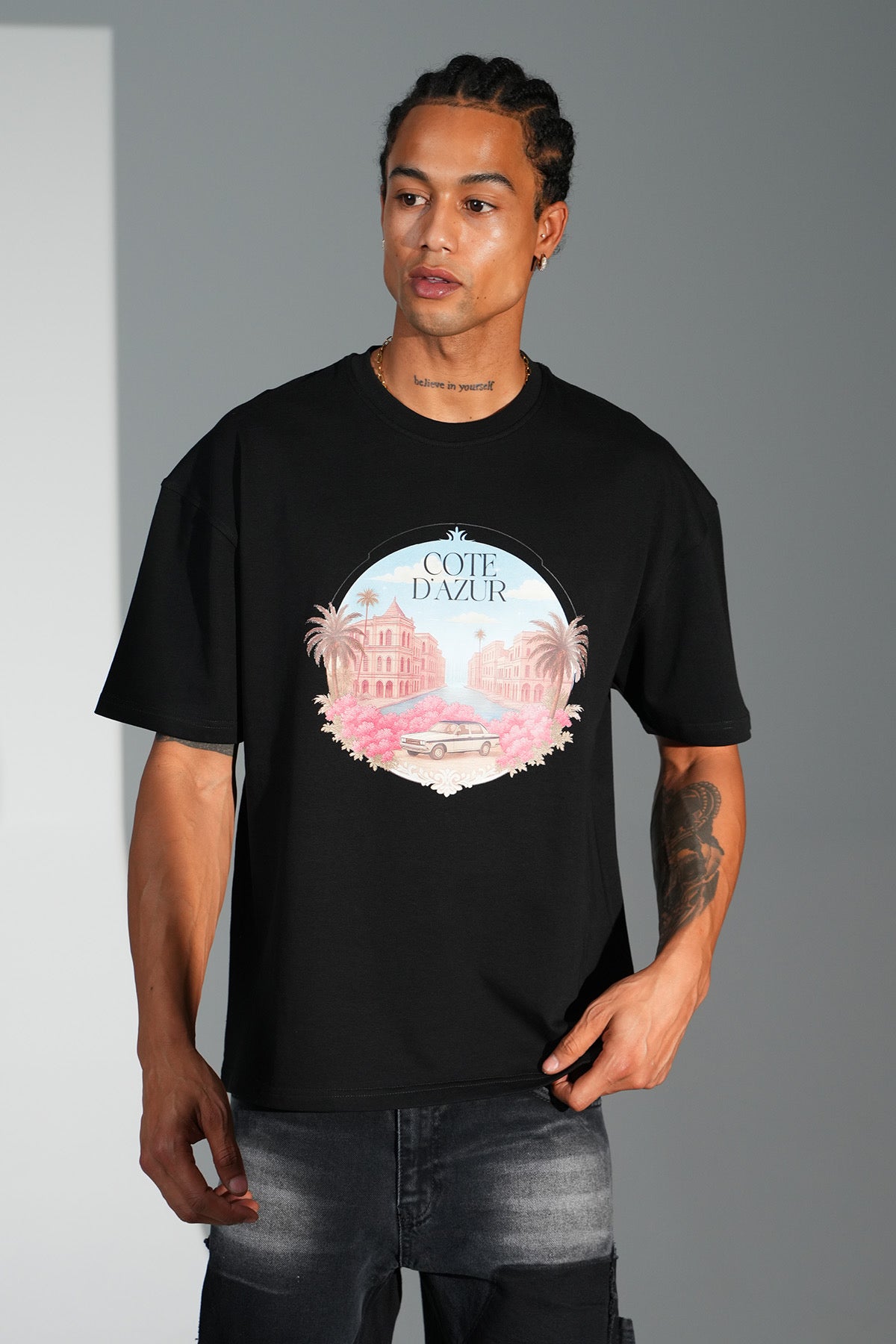T-Shirt côte d’Azur noir