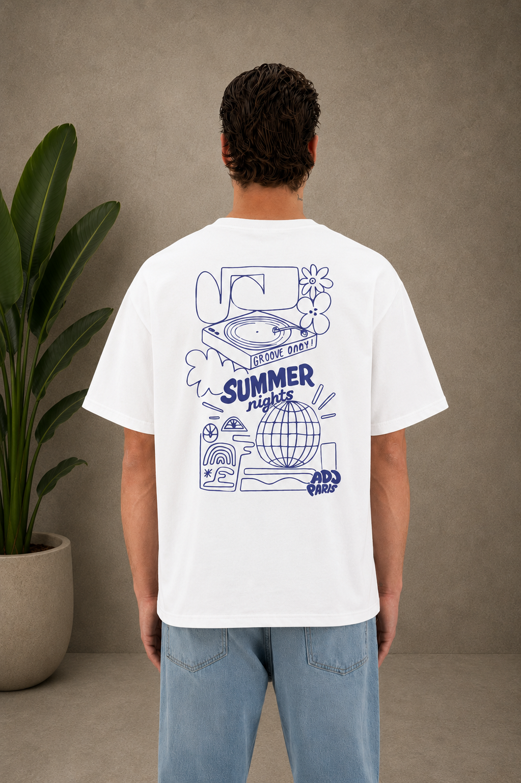 T-Shirt Summer Night blanc