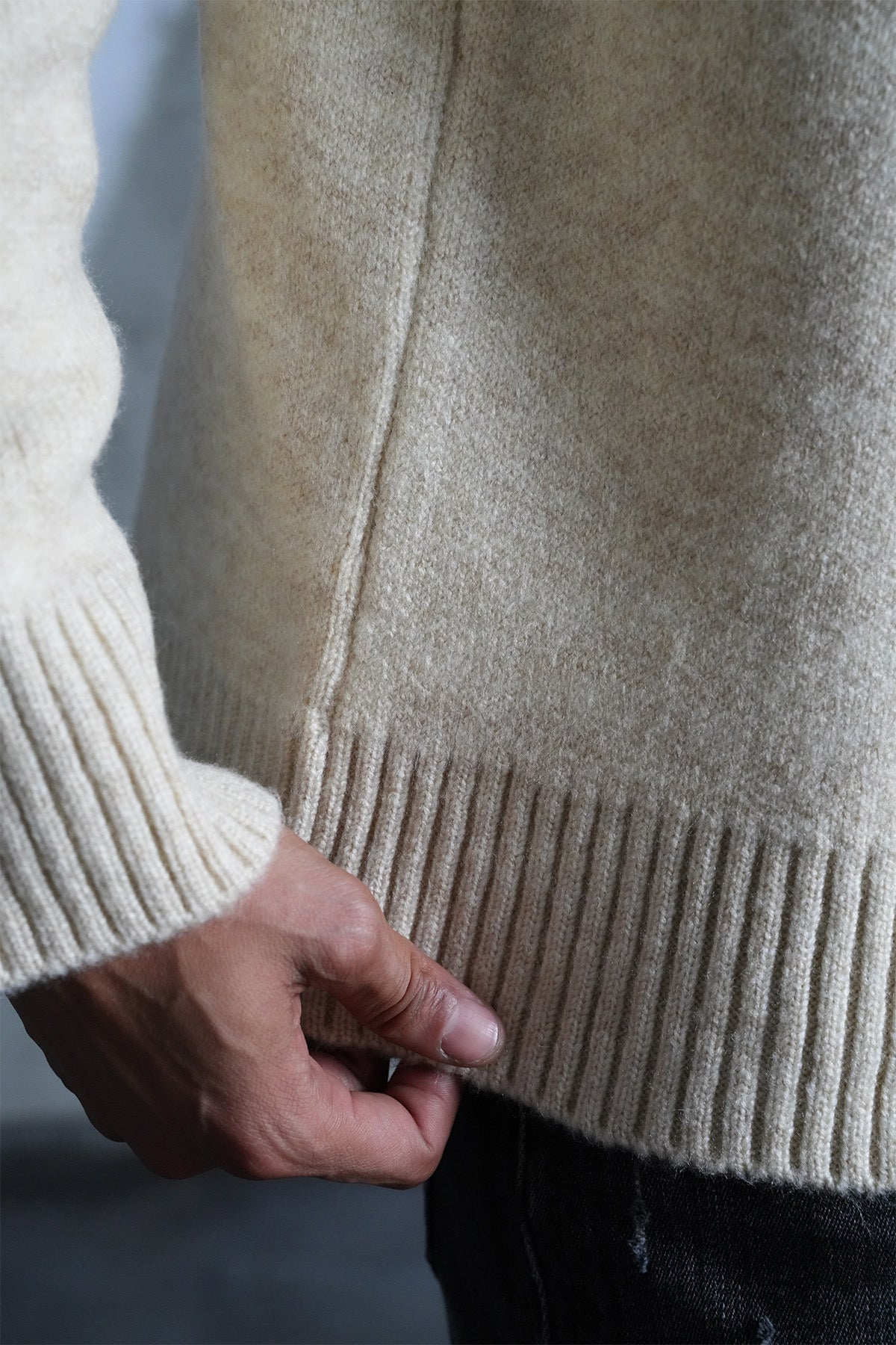 Pull maille beige Cœur