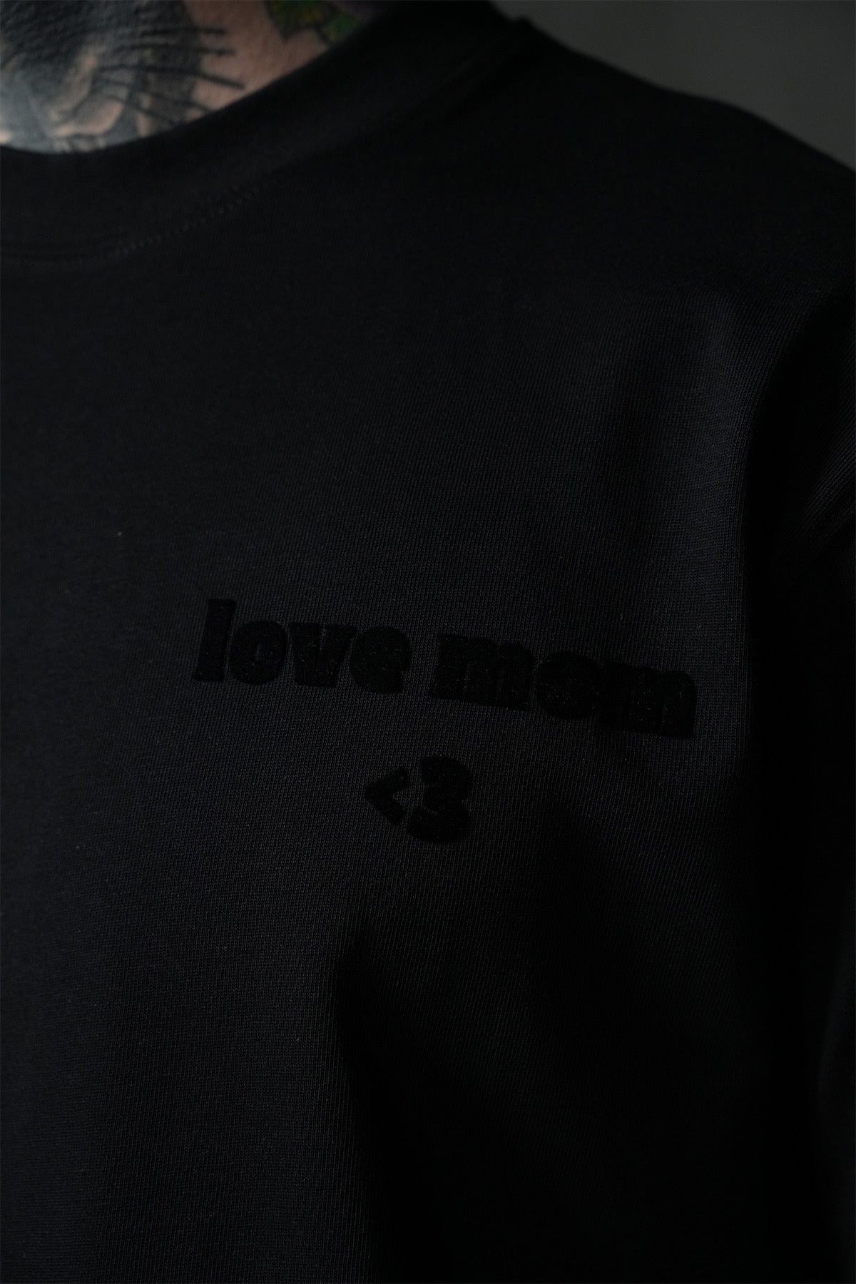 T-Shirt Love Mom noir