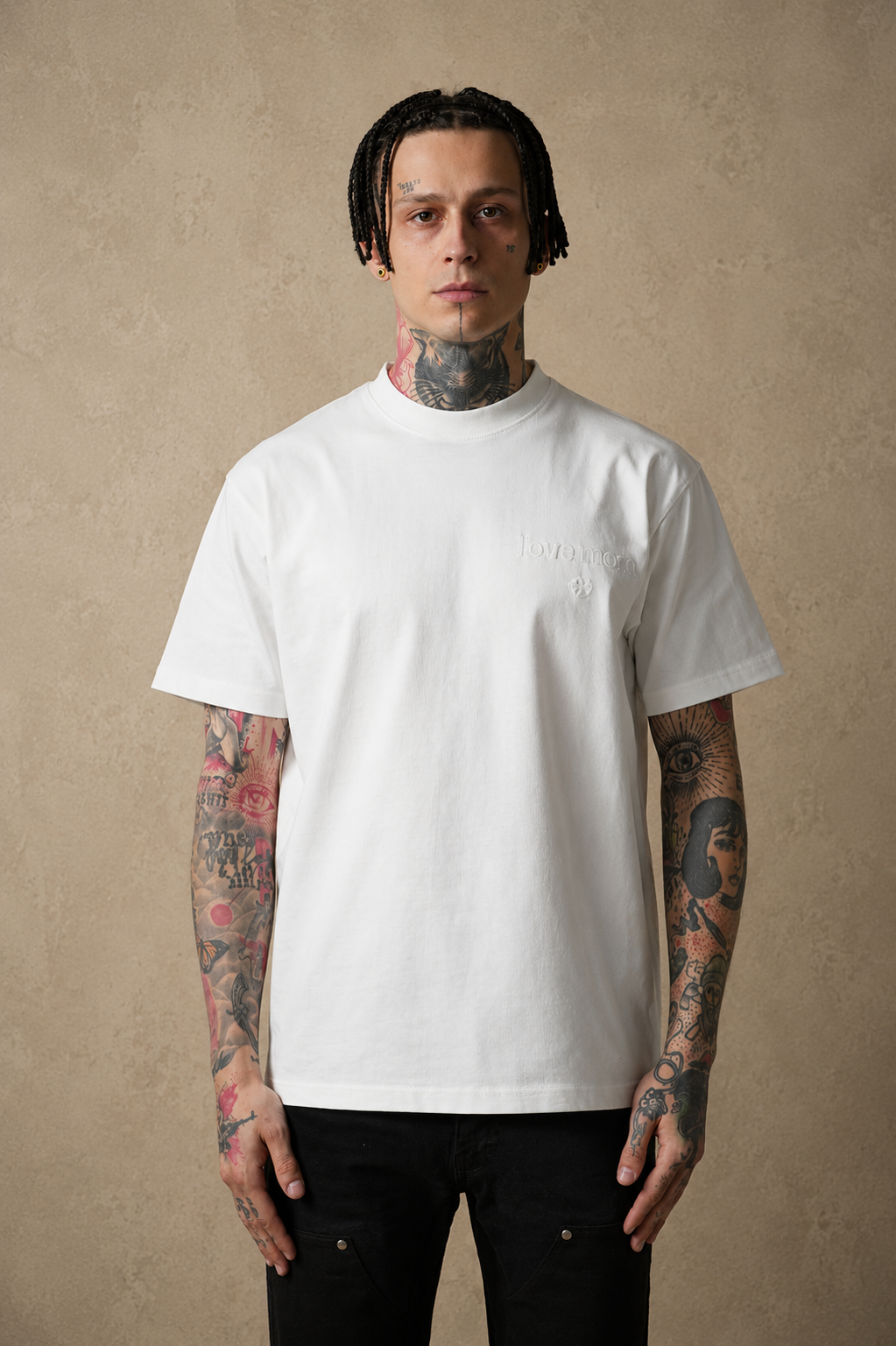 T-Shirt Love Mom Blanc