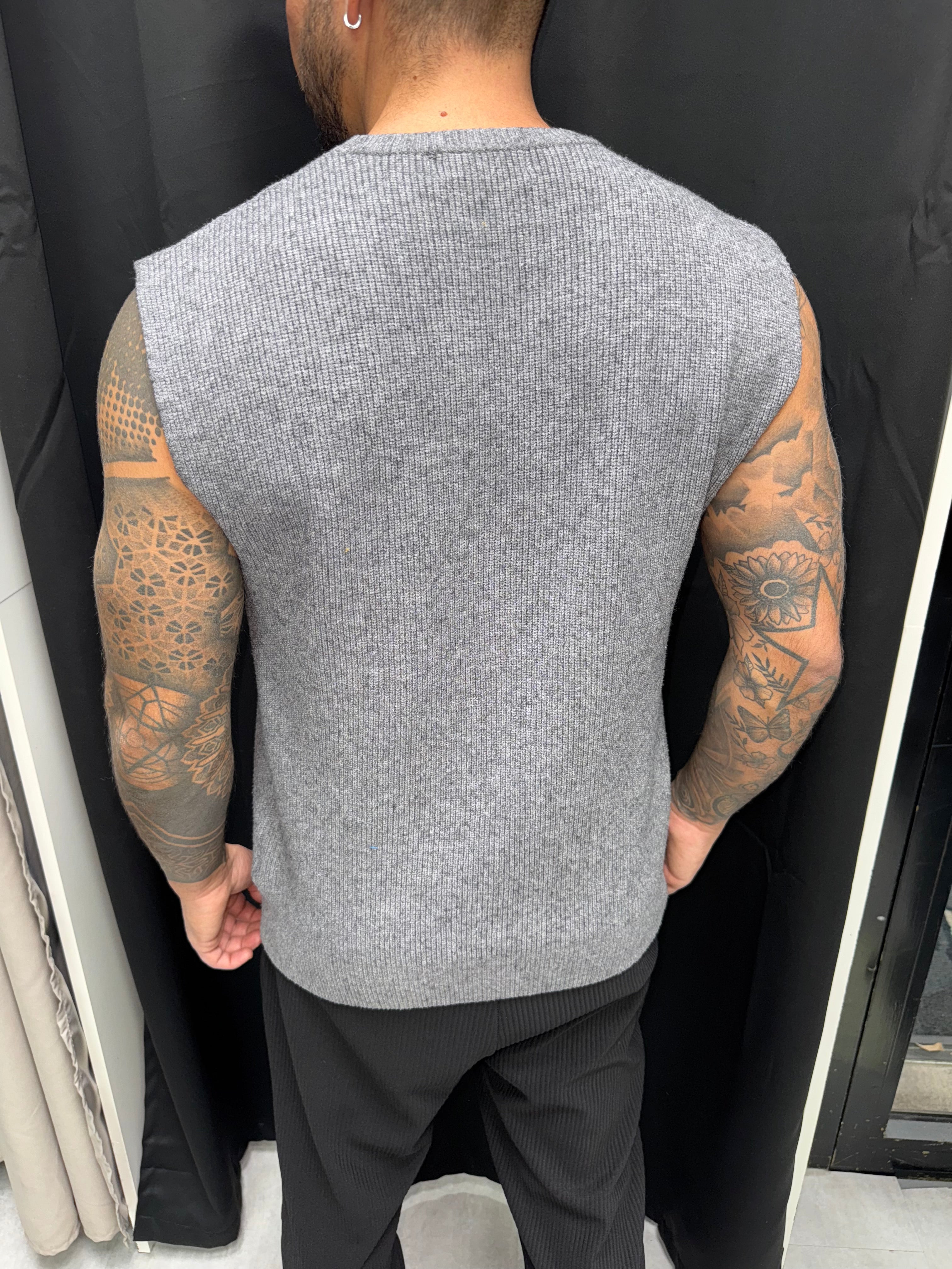 Pull Débardeur gris