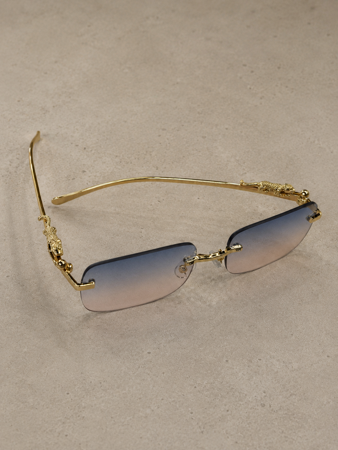 Lunette - Ninho jaguar - bleu dégradée rose