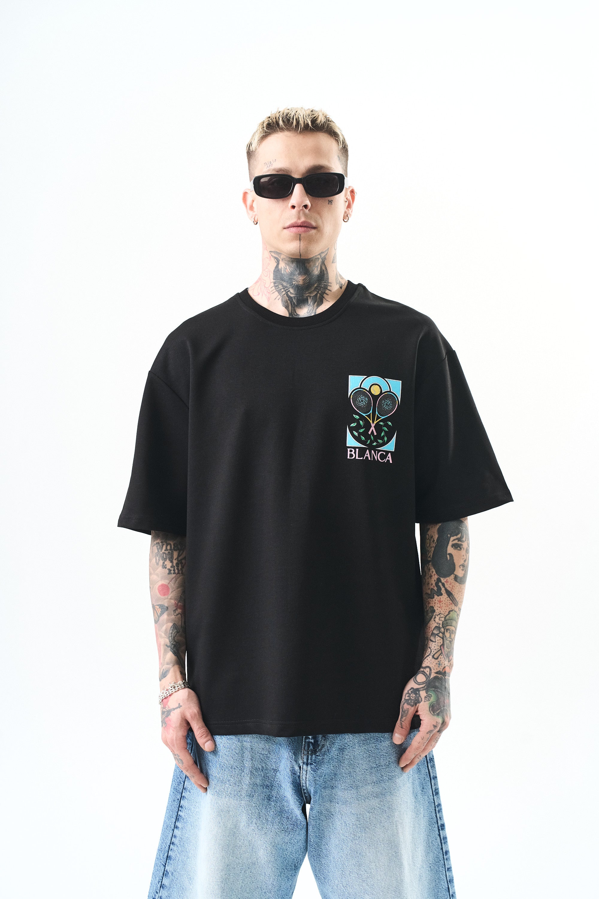 T-shirt Blanca raquette noir