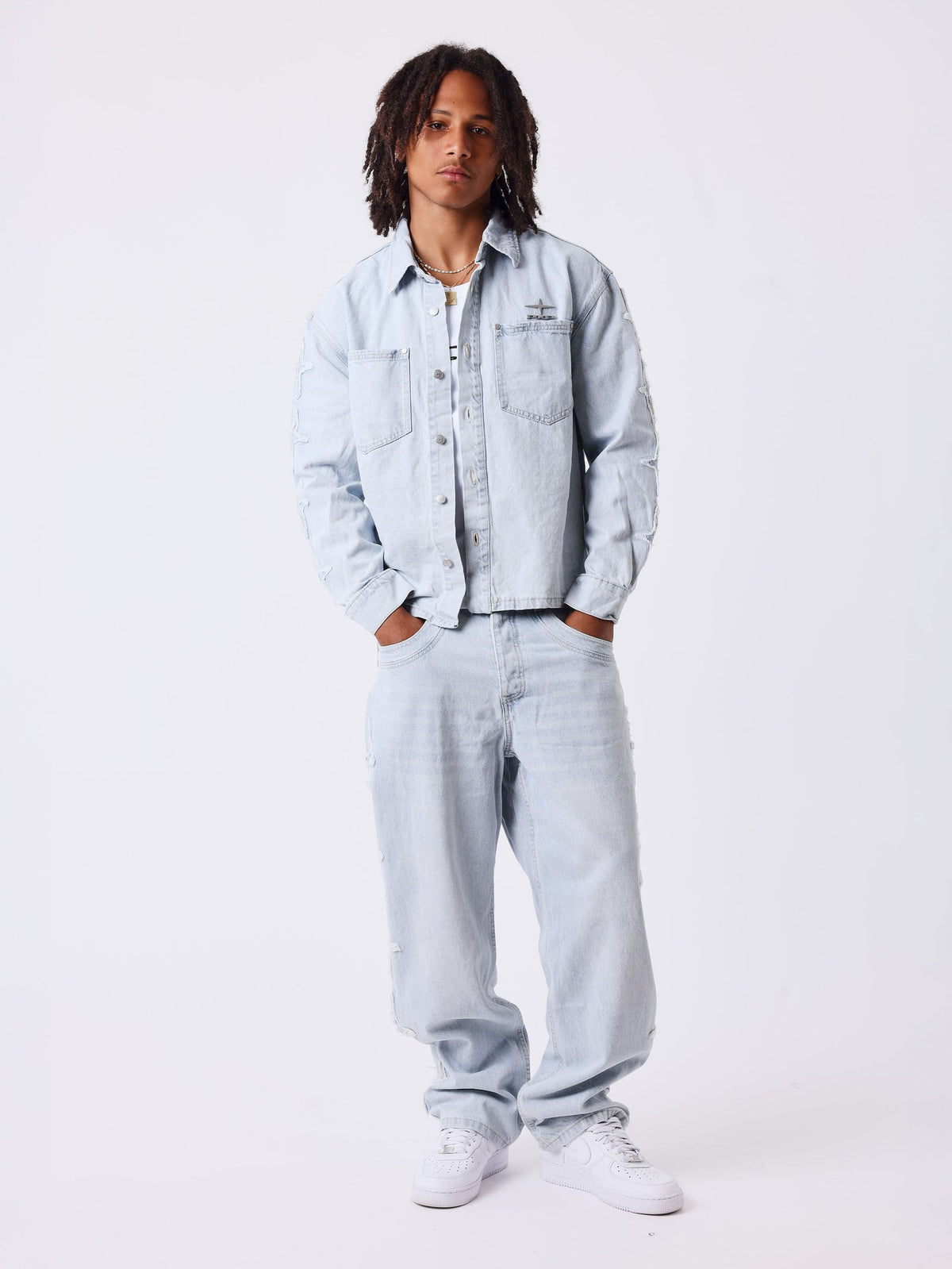 PXP - VESTE EN JEAN POLARIS BLEU CLAIR