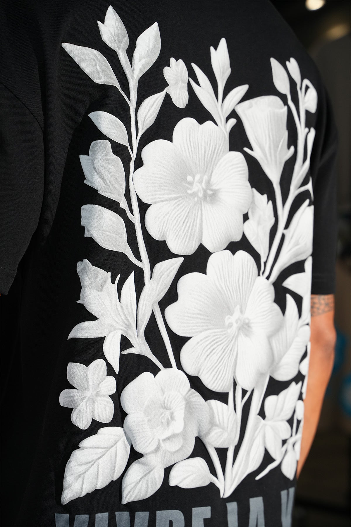 T-Shirt Vivre la vie noir