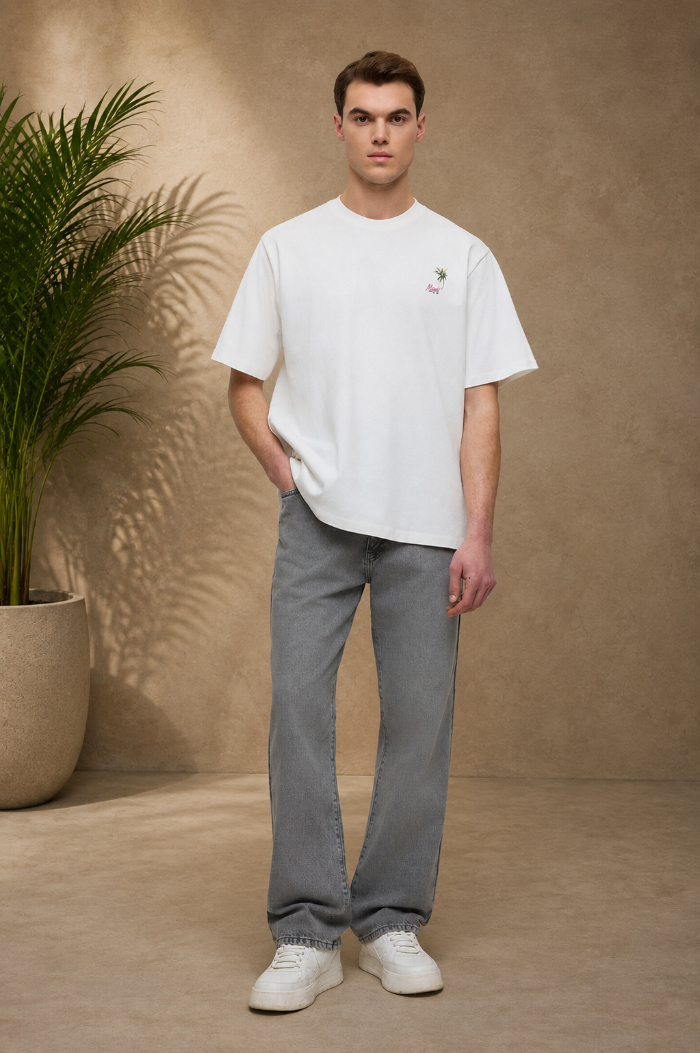T-shirt Miami blanc