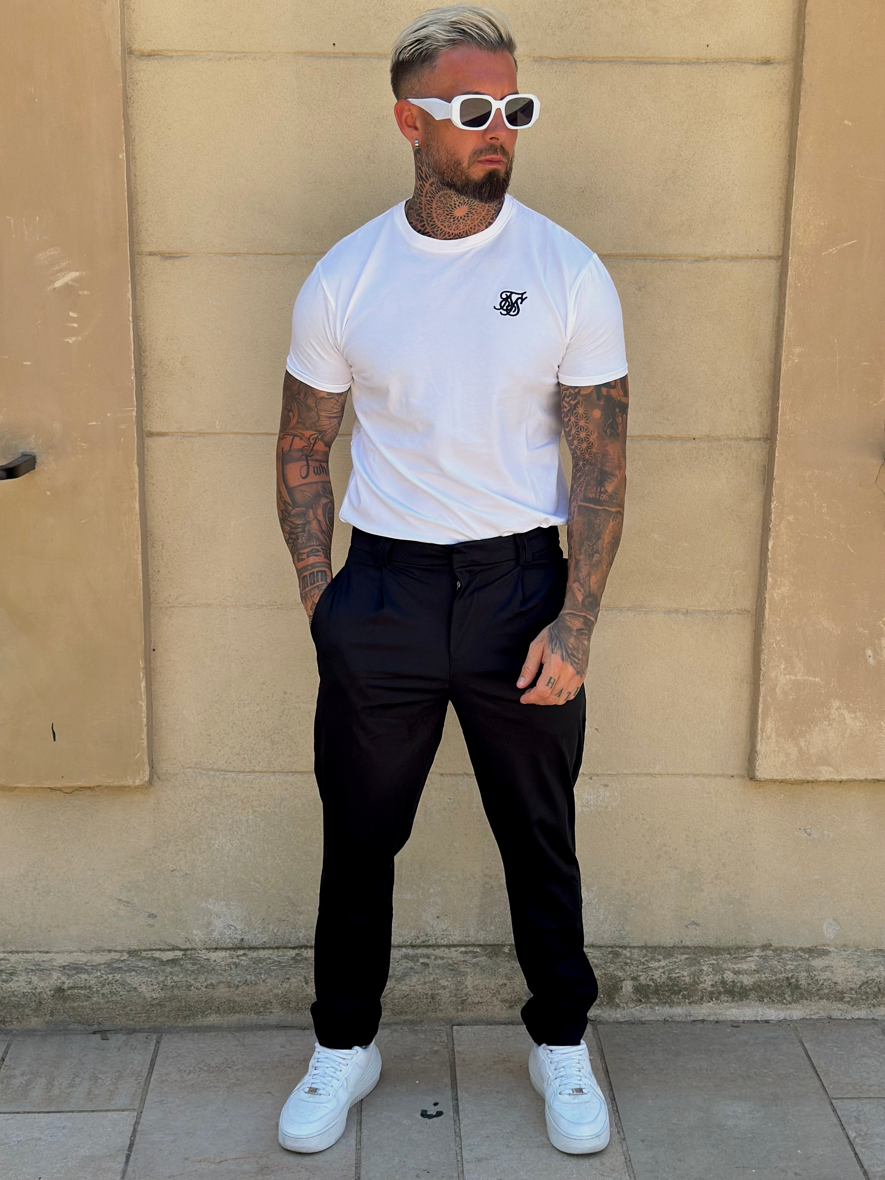 Siksilk - Essential muscle fit t-shirt black