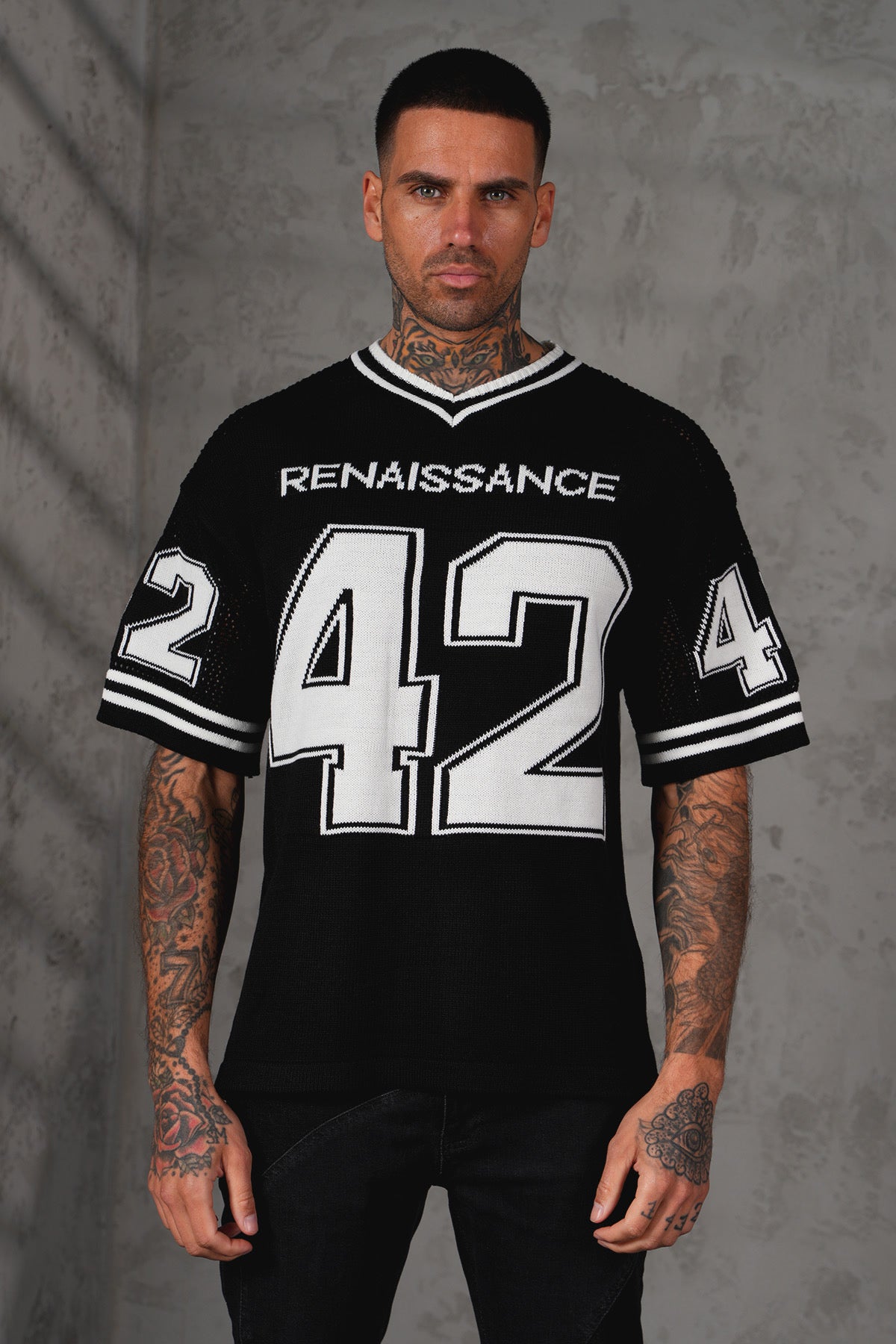 T-Shirt maillot Renaissance noir