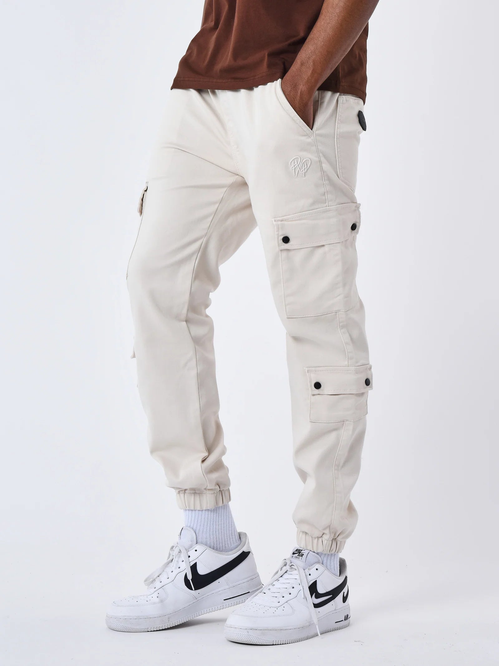 PXP - Pantalon cargo multipoches ivoire