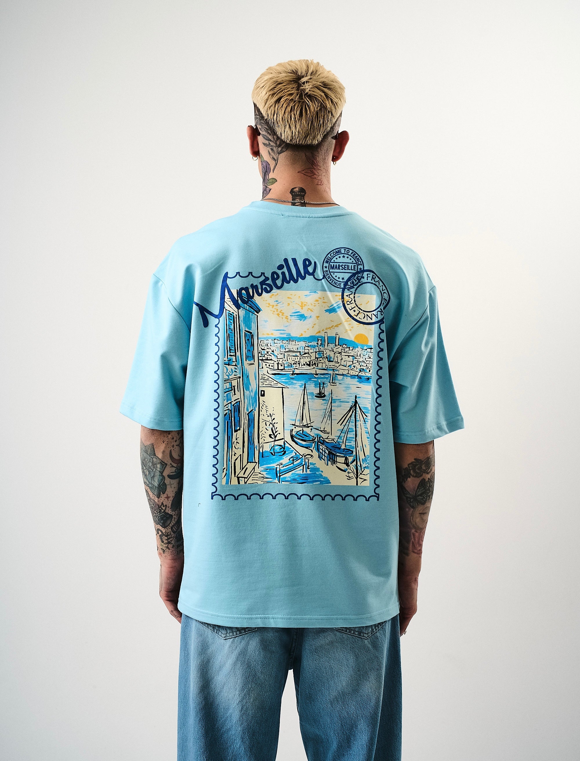T-shirt Marseille bleu