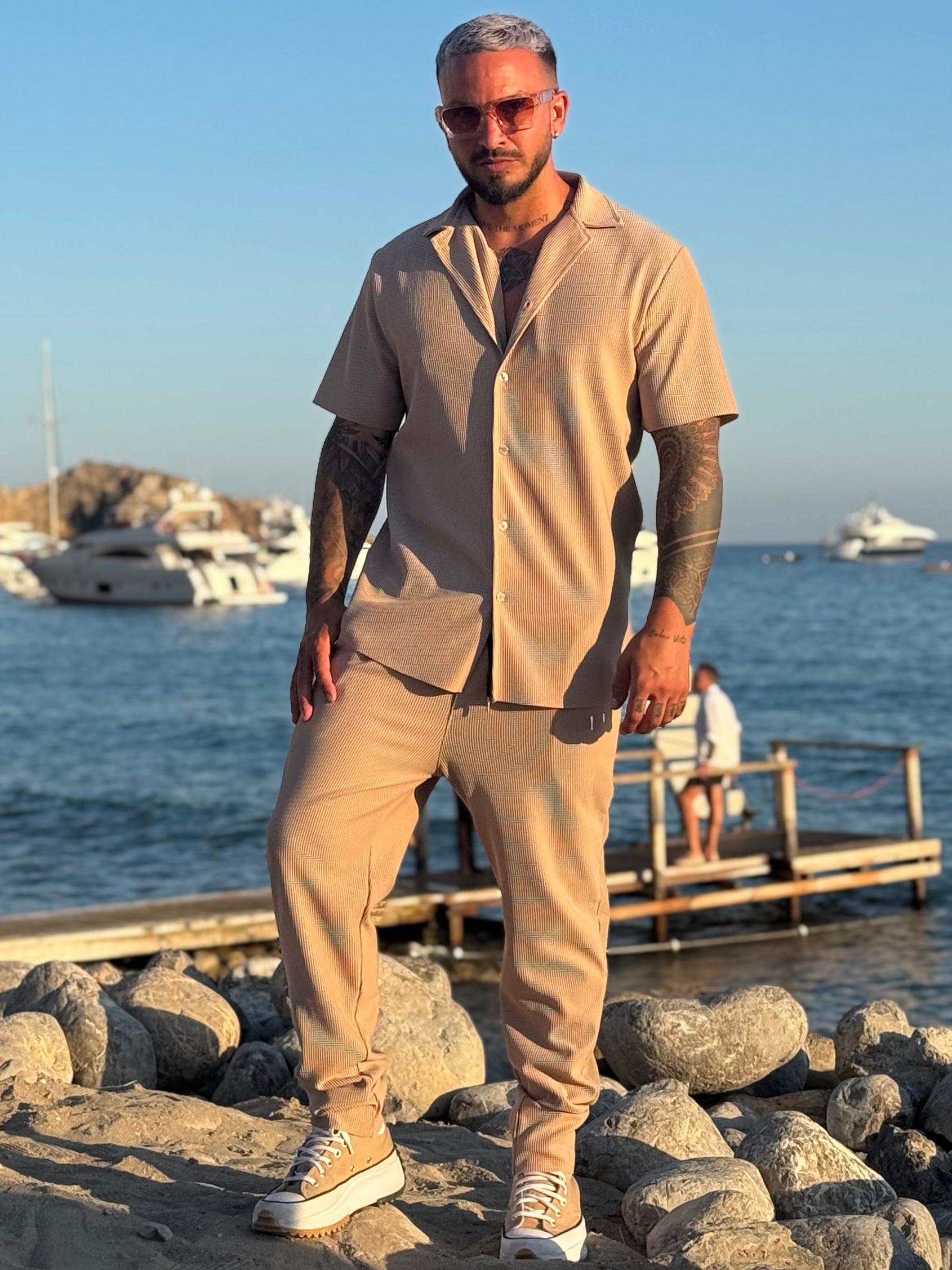 Ensemble Pablo Chemise pantalon beige