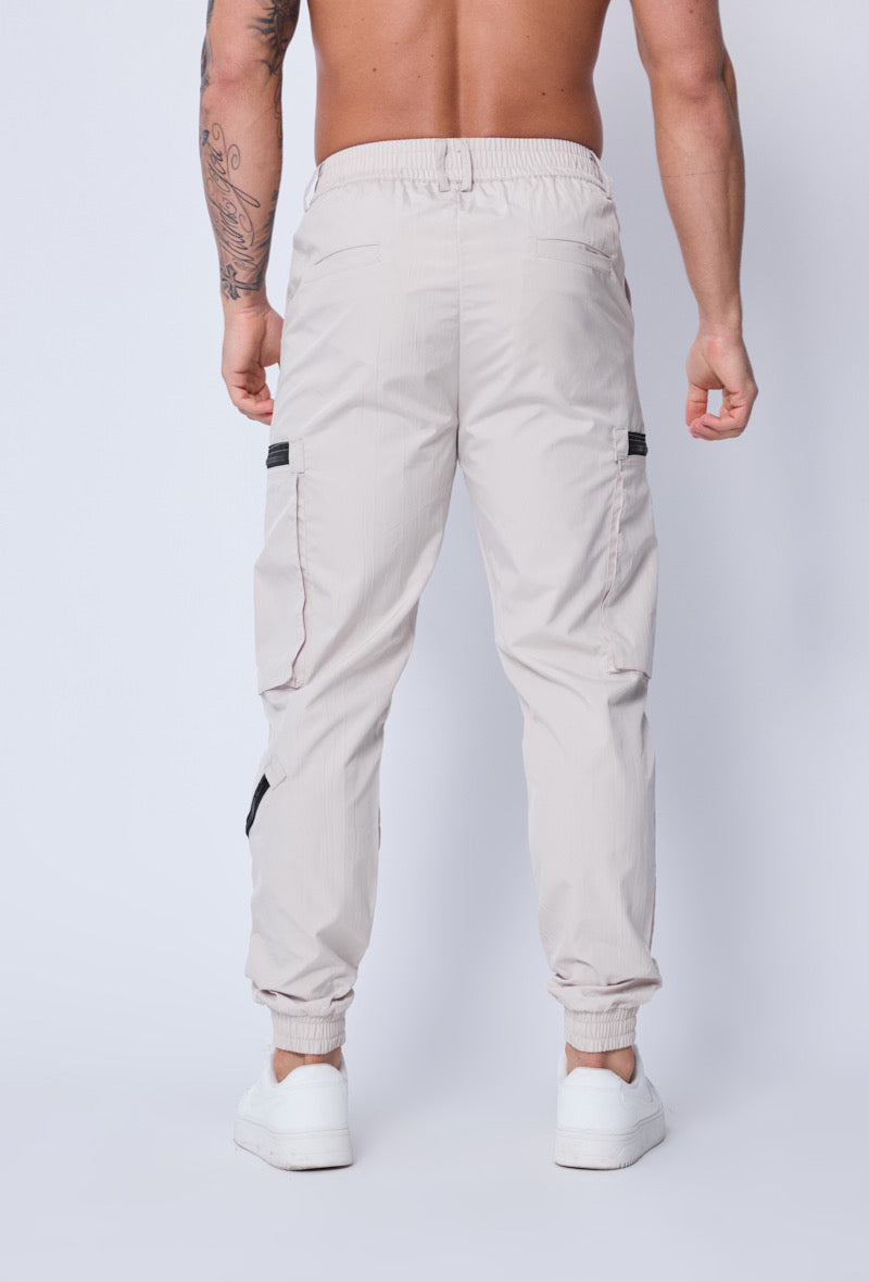 Cargo zip beige