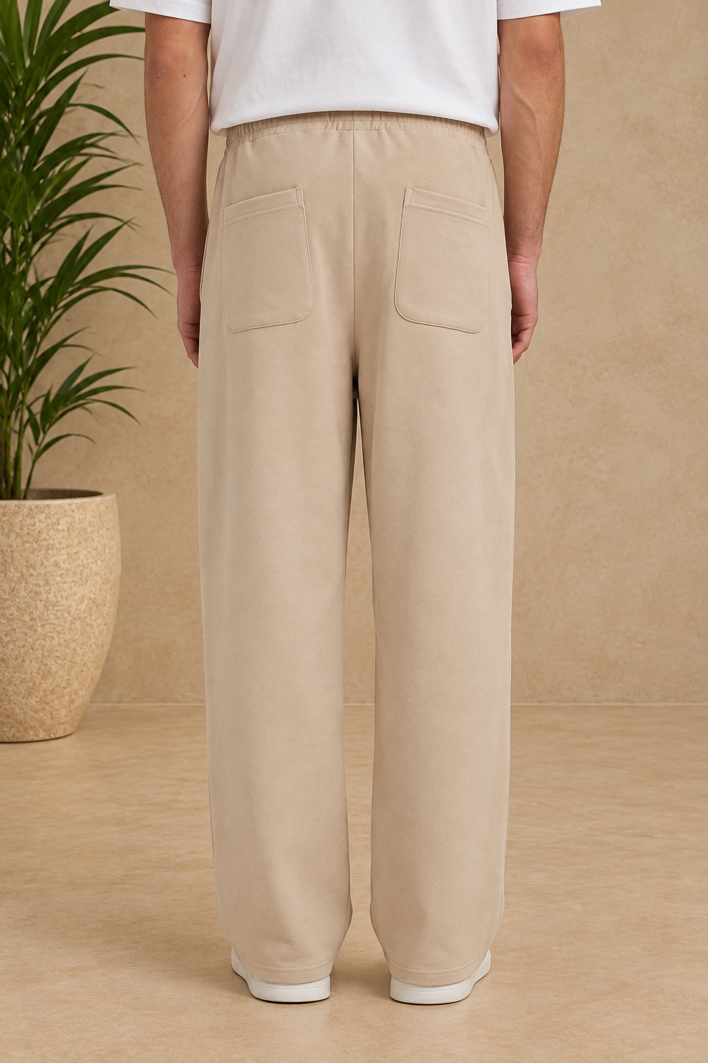 Pantalon jogg loose beige