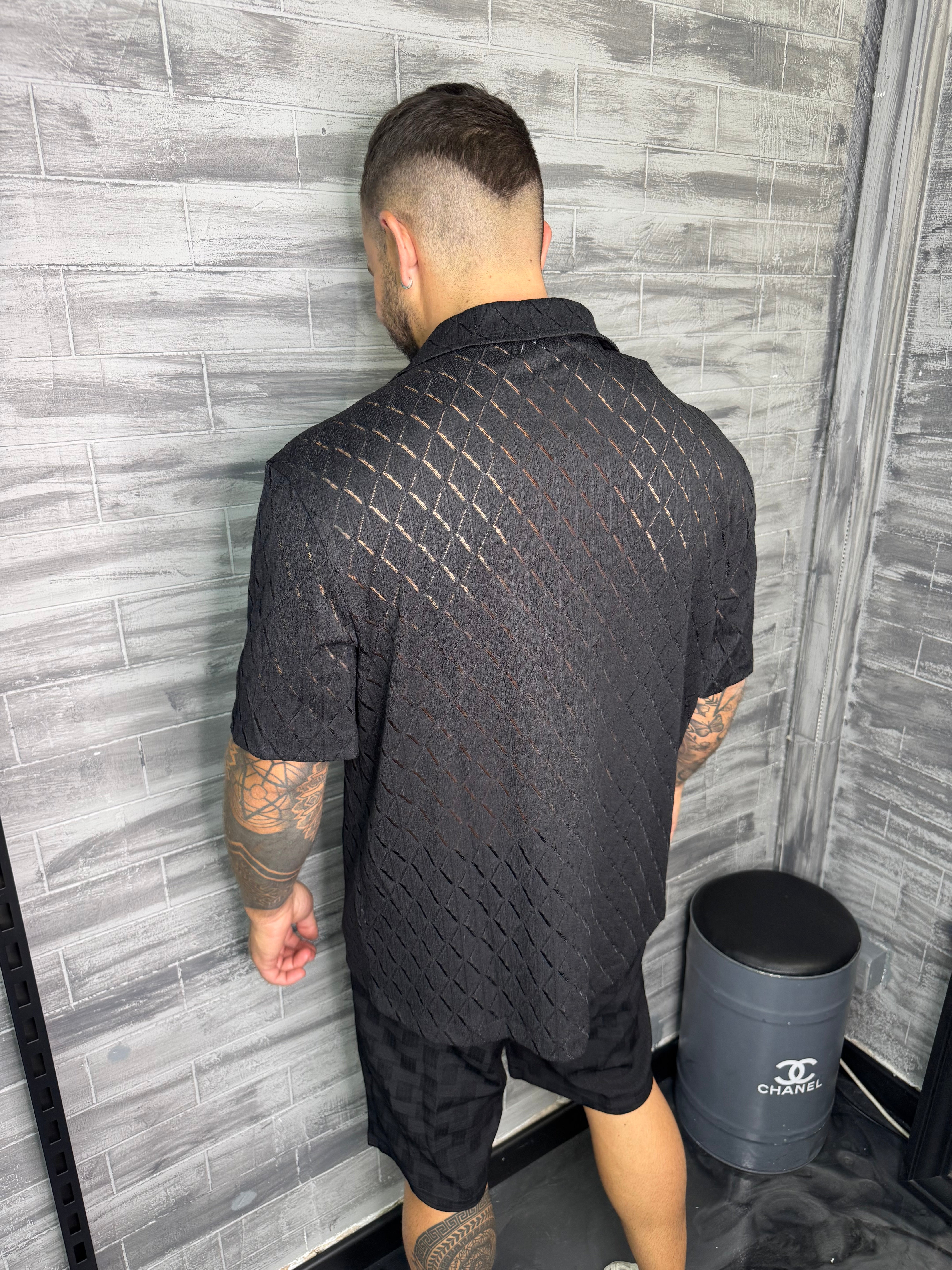 Chemise Roma M. courte noir