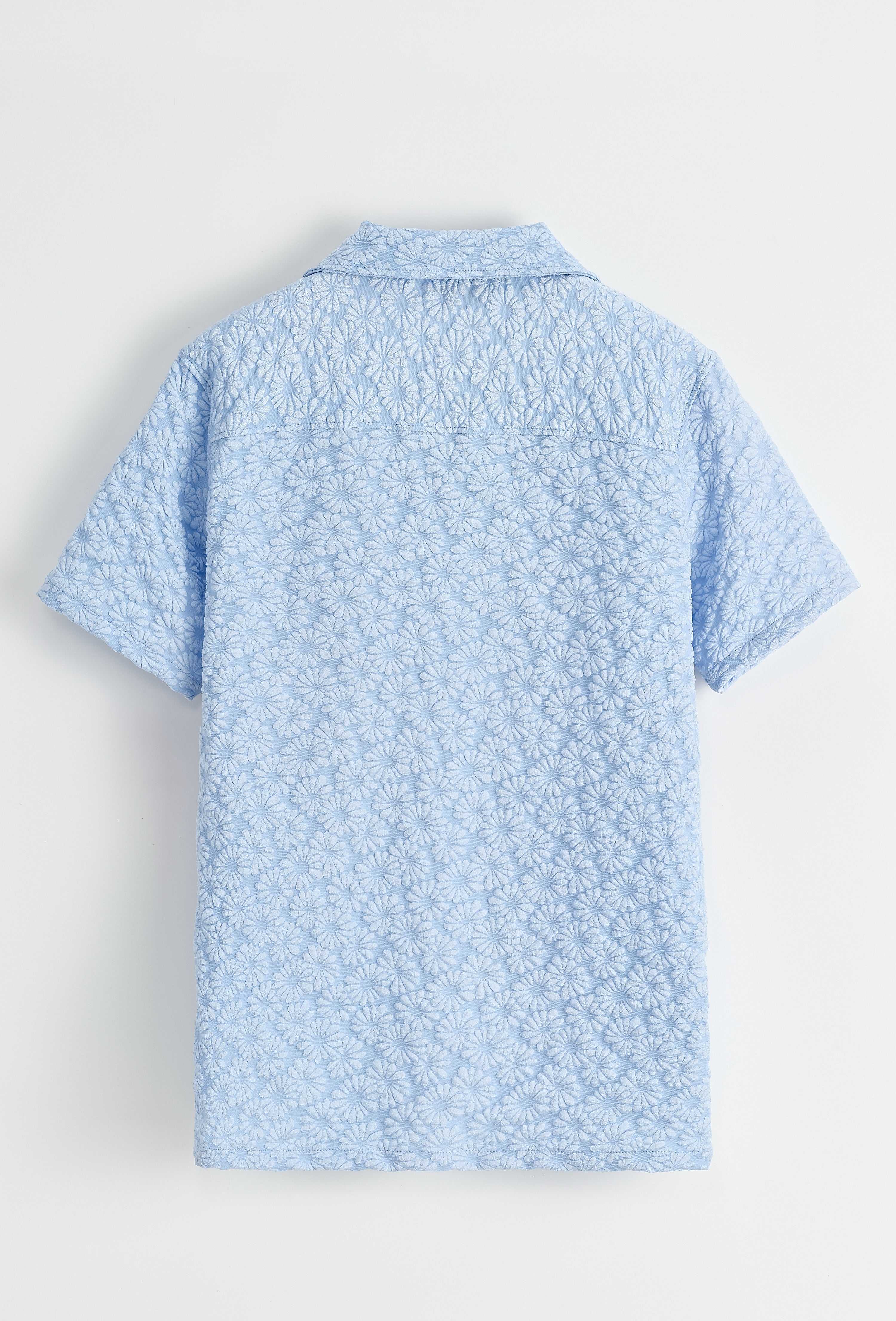 Chemise Flower bleu ciel