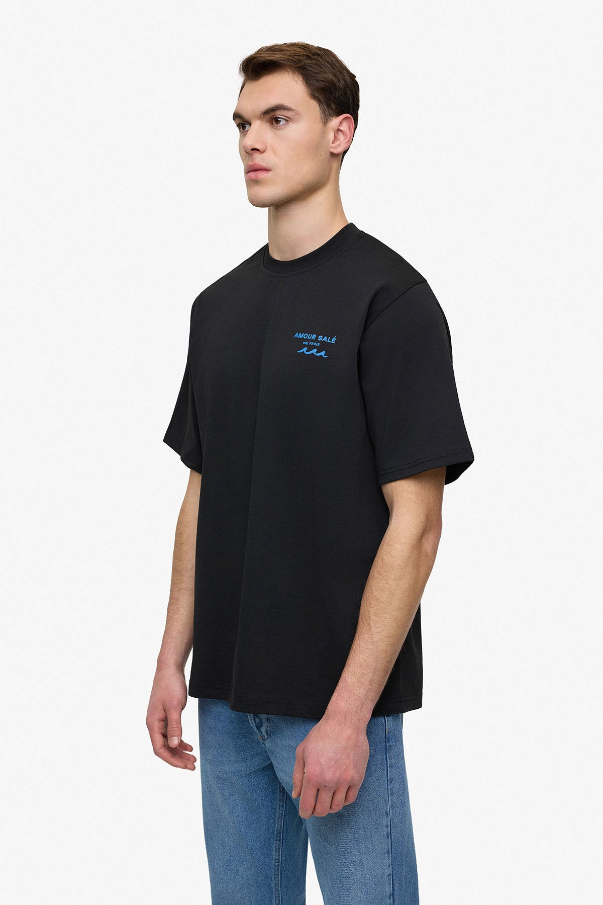 T-Shirt l’amour à la mer noir