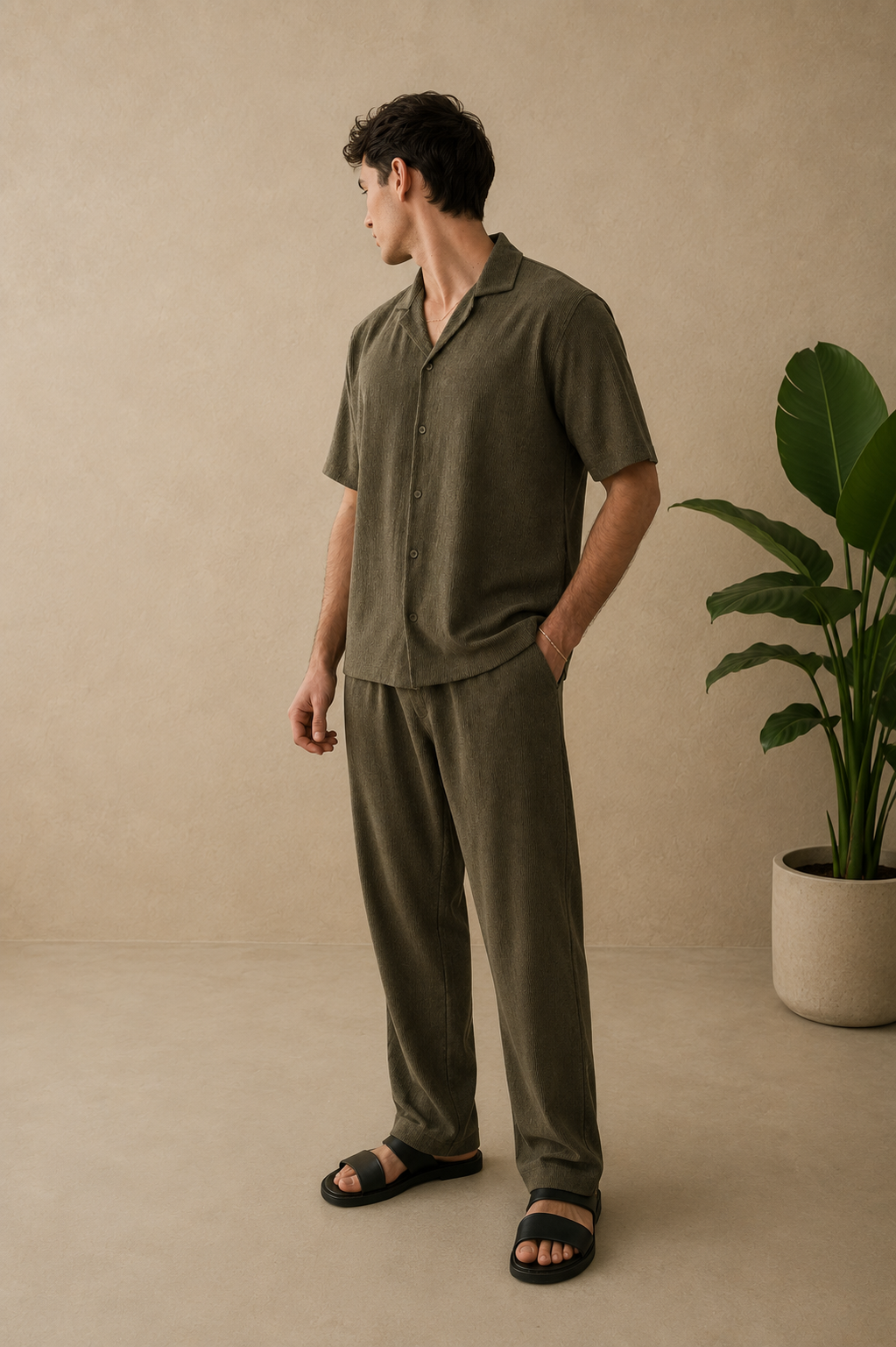 Chemise kaki