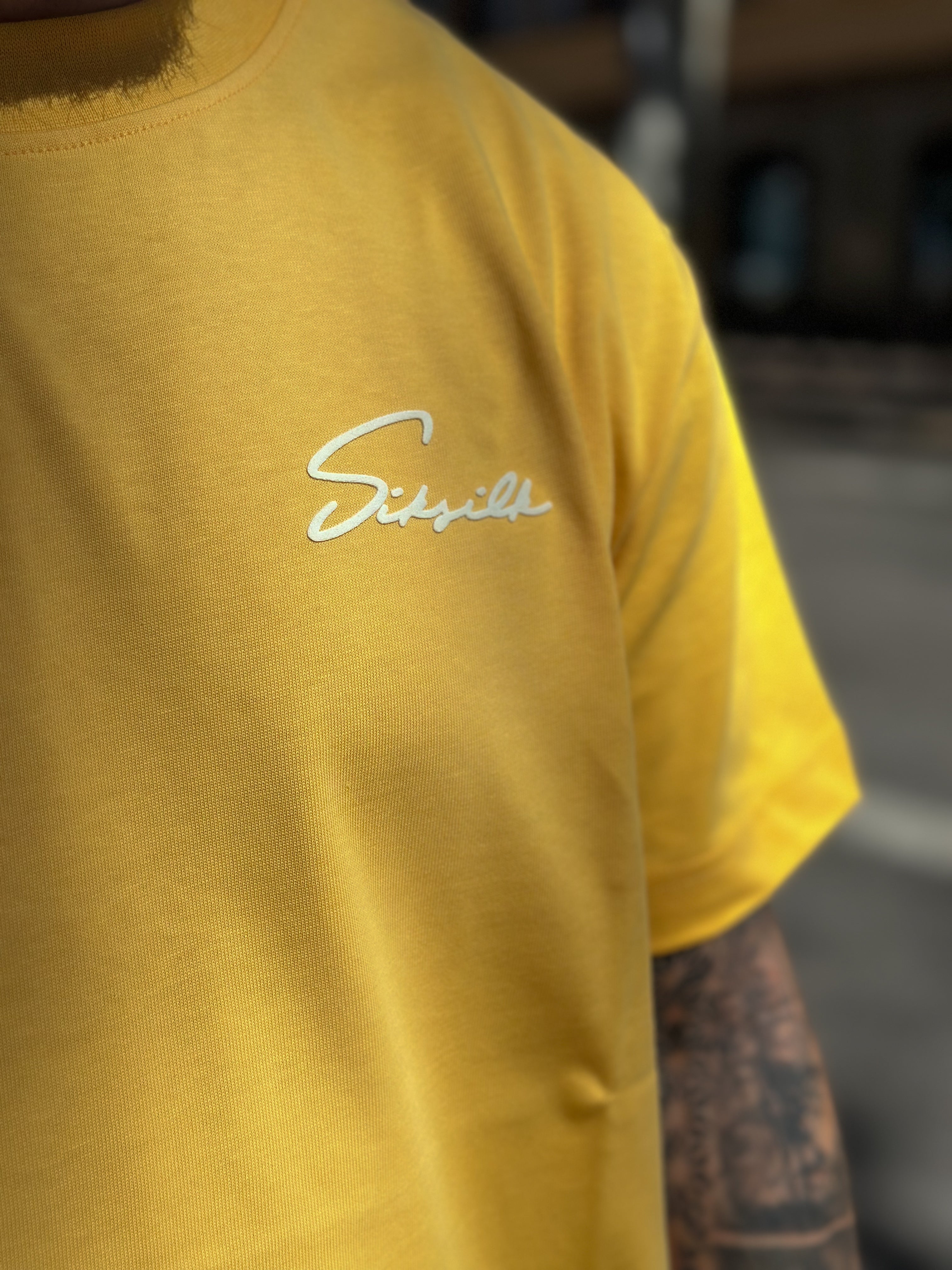 Siksilk - Script T-Shirt Yellow