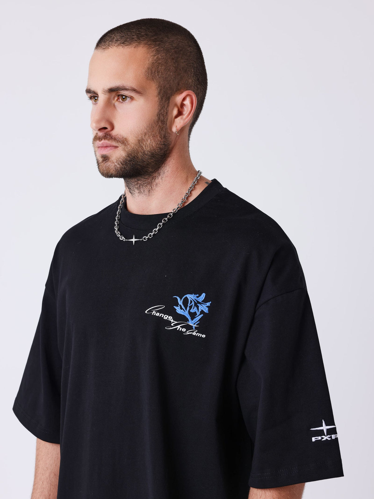 PXP - T-SHIRT FLORAL NOIR