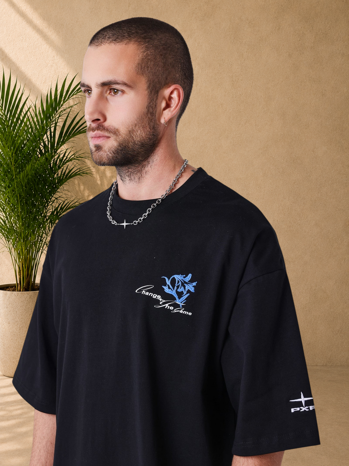 PXP - T-SHIRT FLORAL NOIR